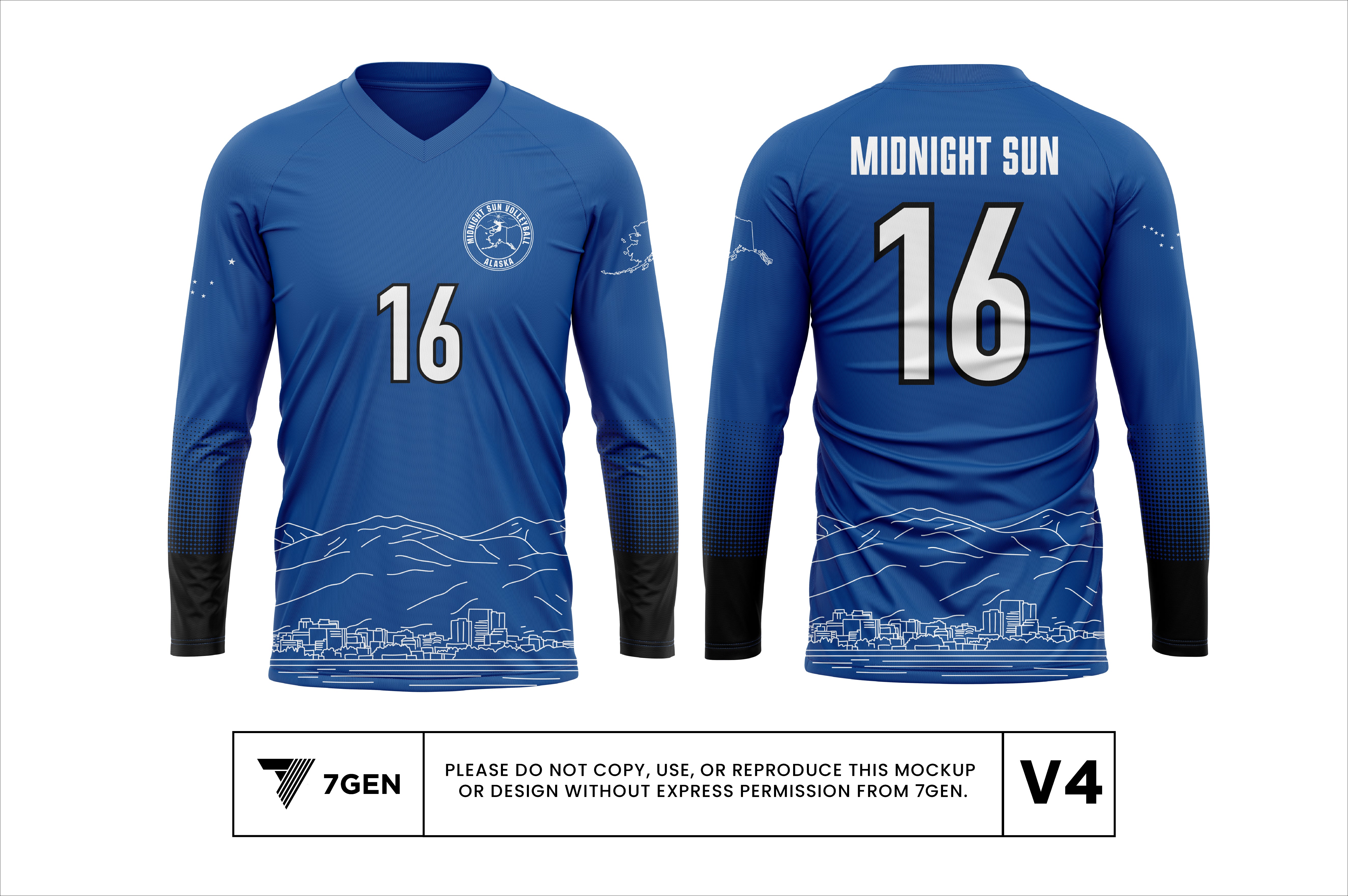 LS Blue Skyline Jersey