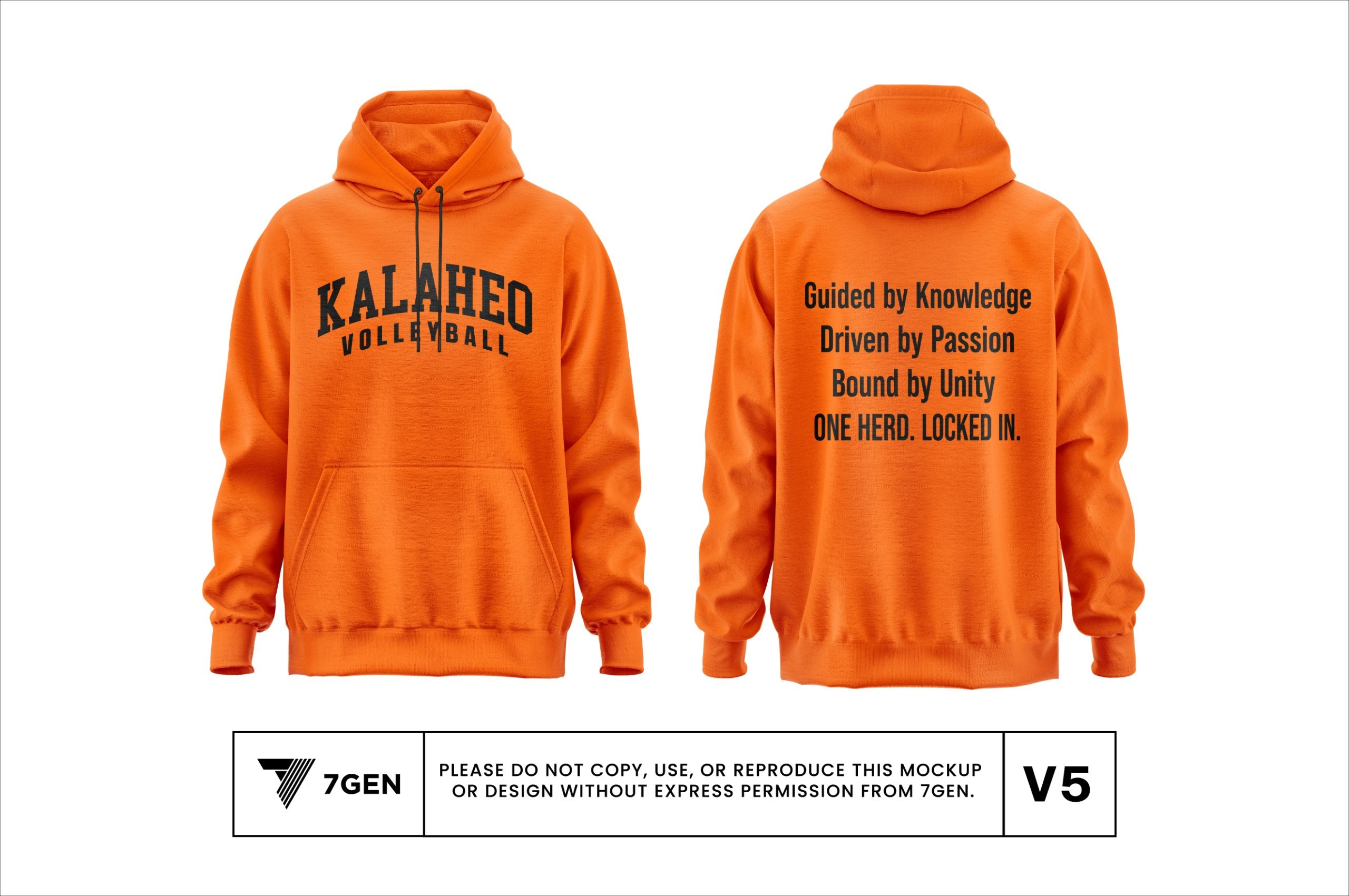Hoodie - Orange/Black