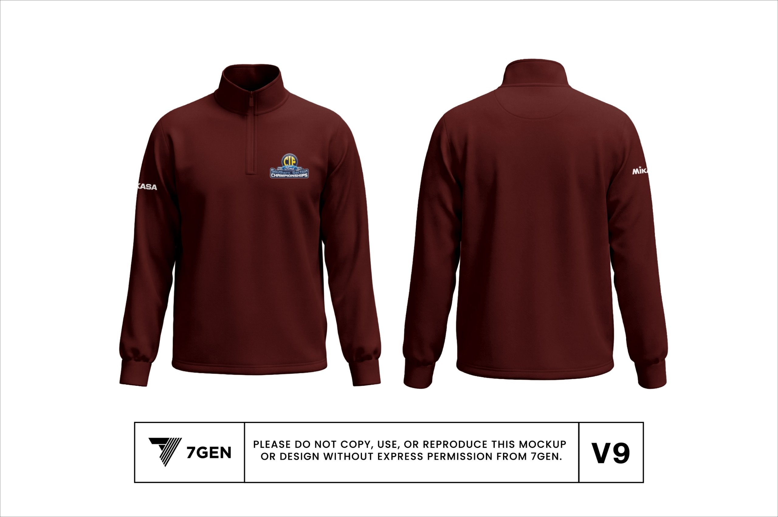 1/4 Zip - Maroon