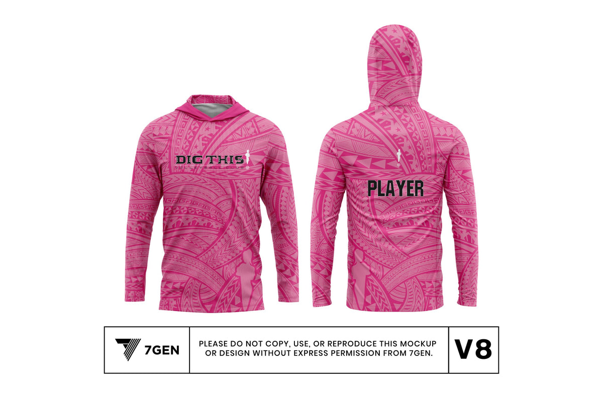 Tribal Hooded LS - Pink