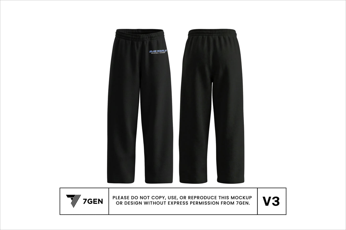 Women's Cotton Straight Leg Sweatpants - Black
