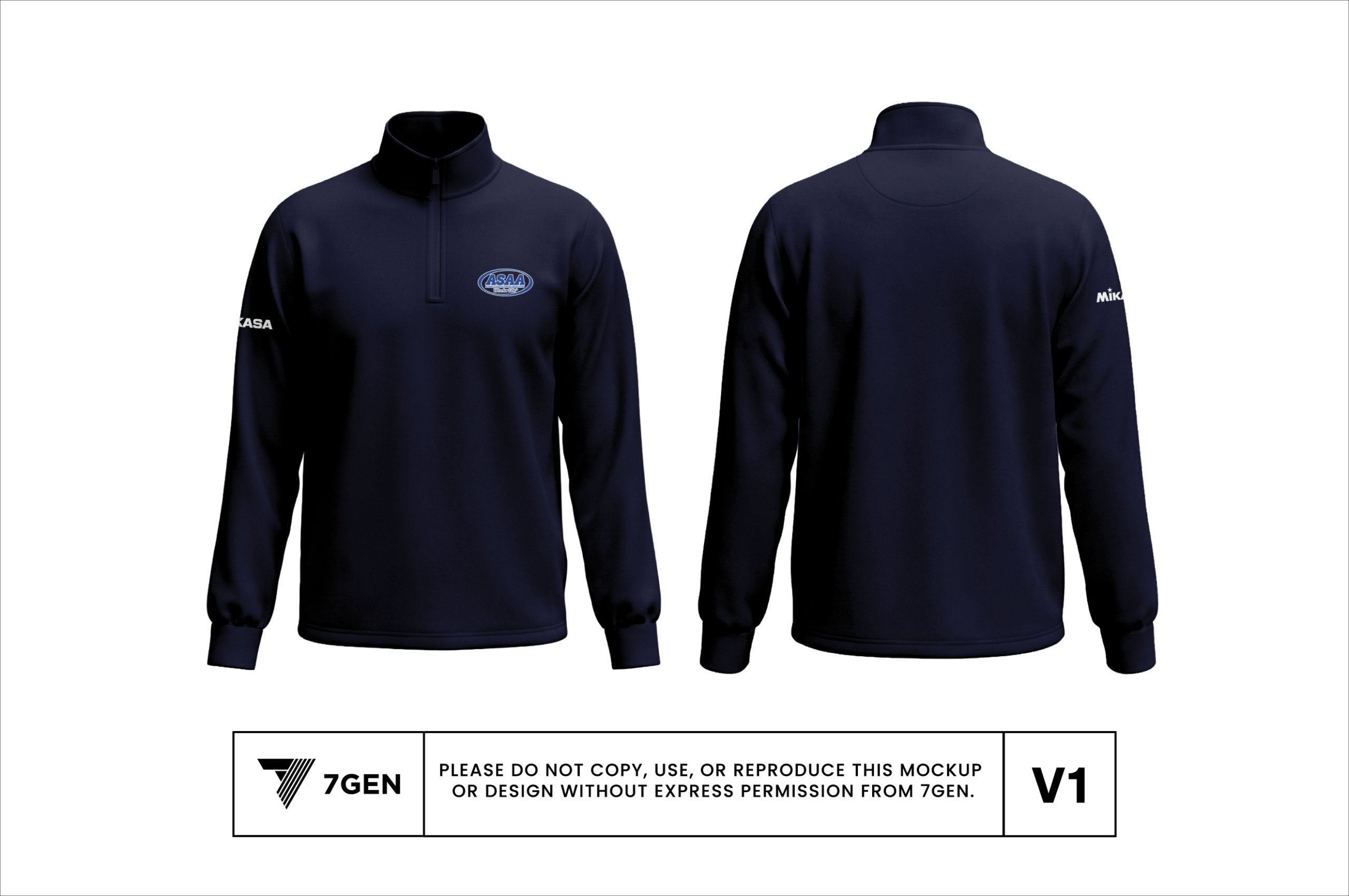 1/4 Zip - Navy Blue