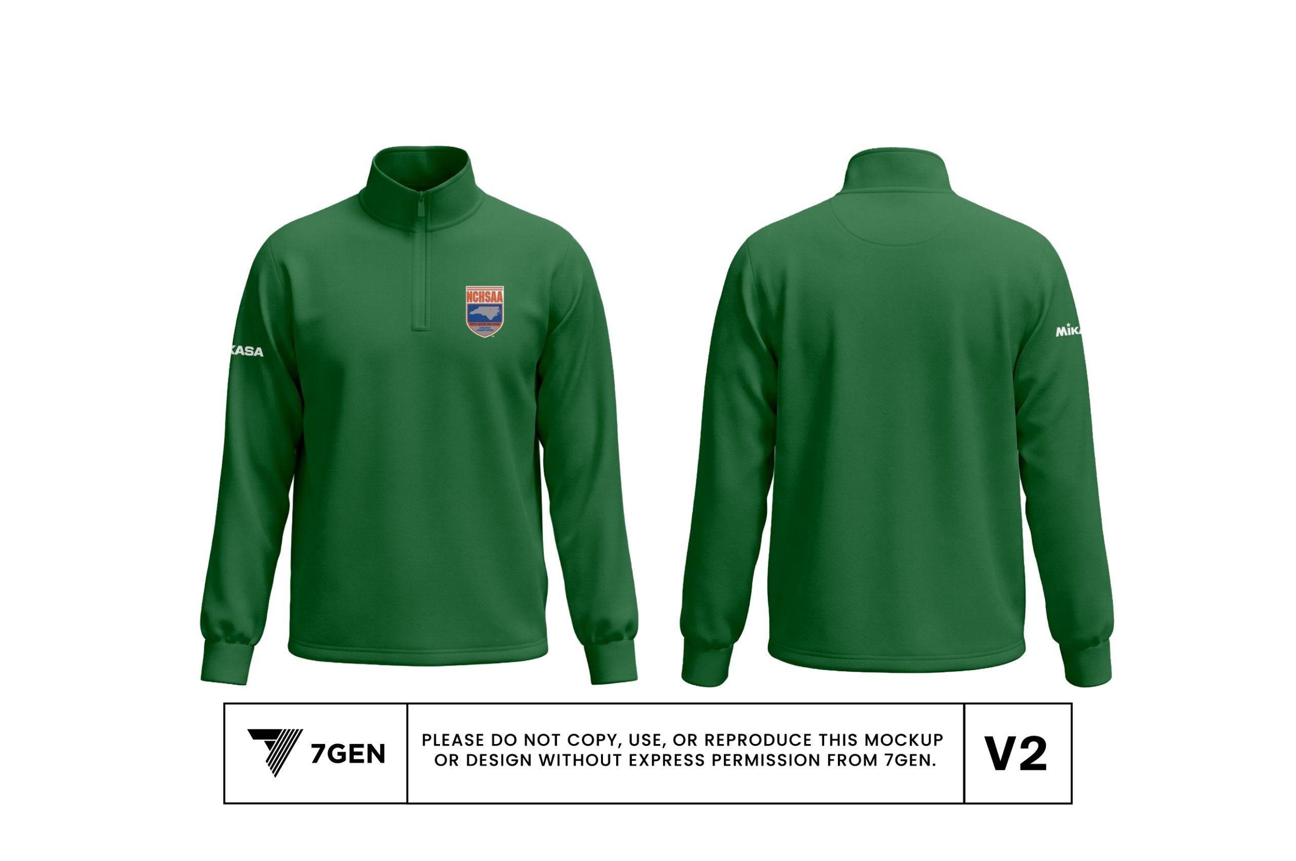 1/4 Zip - Green
