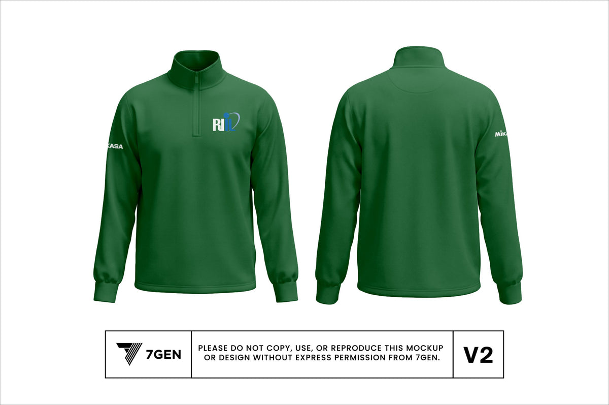 1/4 Zip - Green