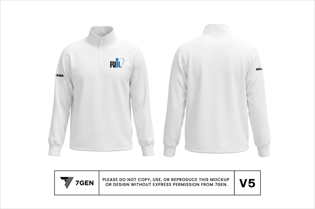 1/4 Zip - White