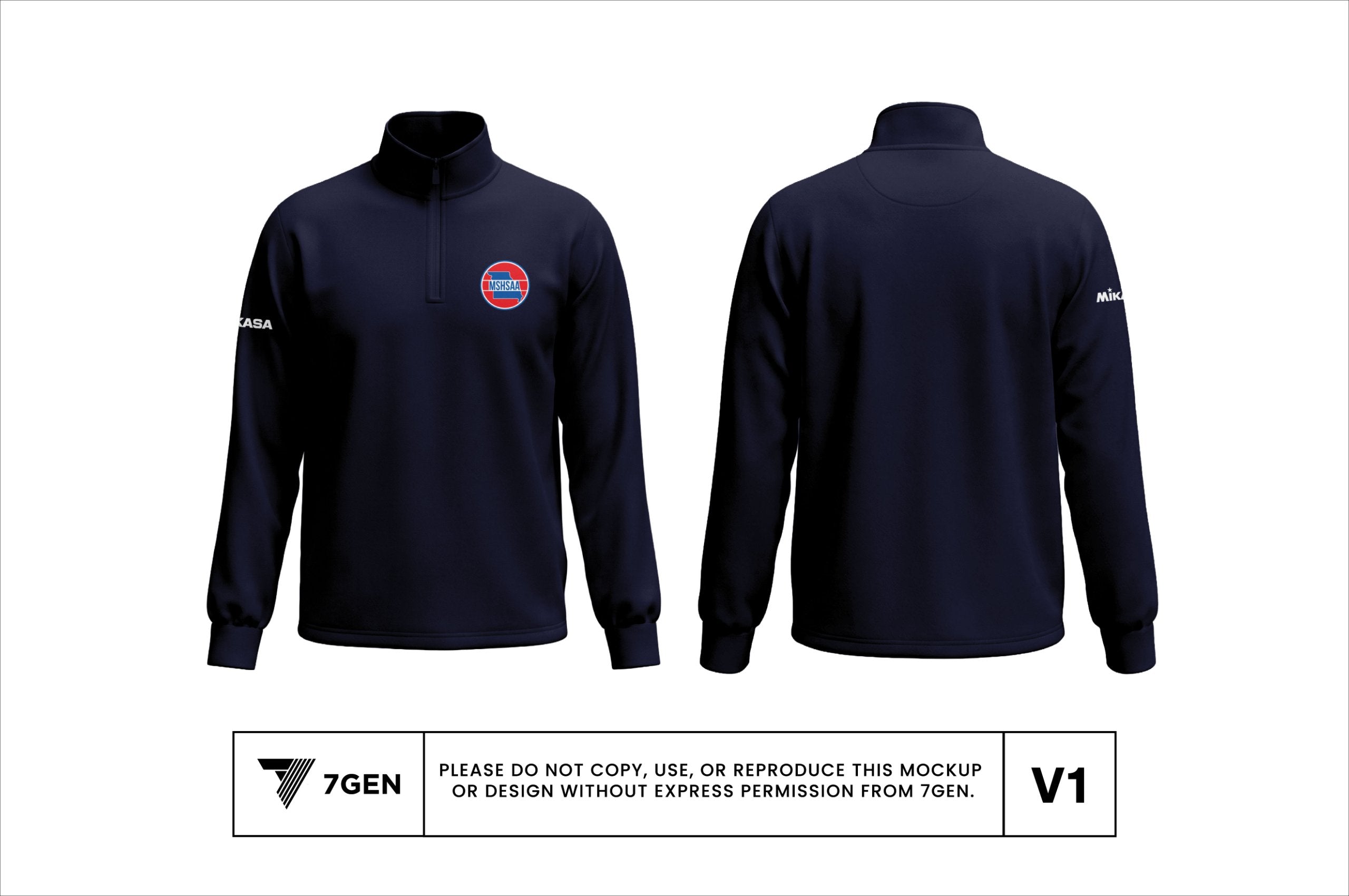 1/4 Zip - Navy Blue