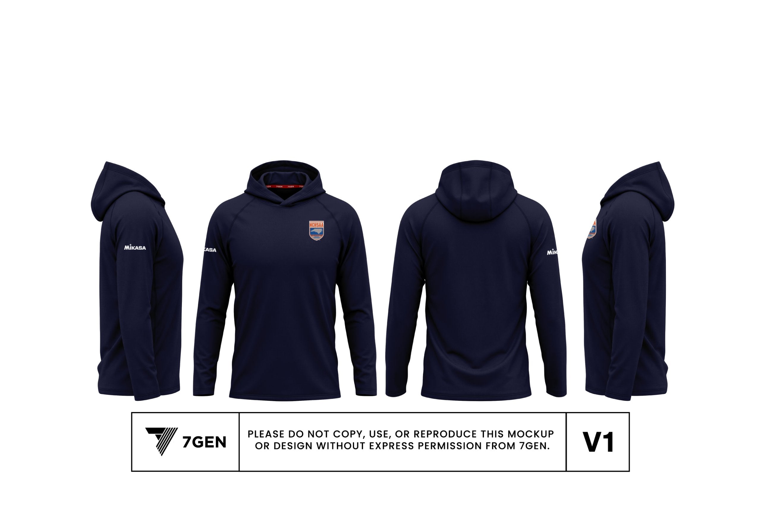 Hooded LS - Navy Blue