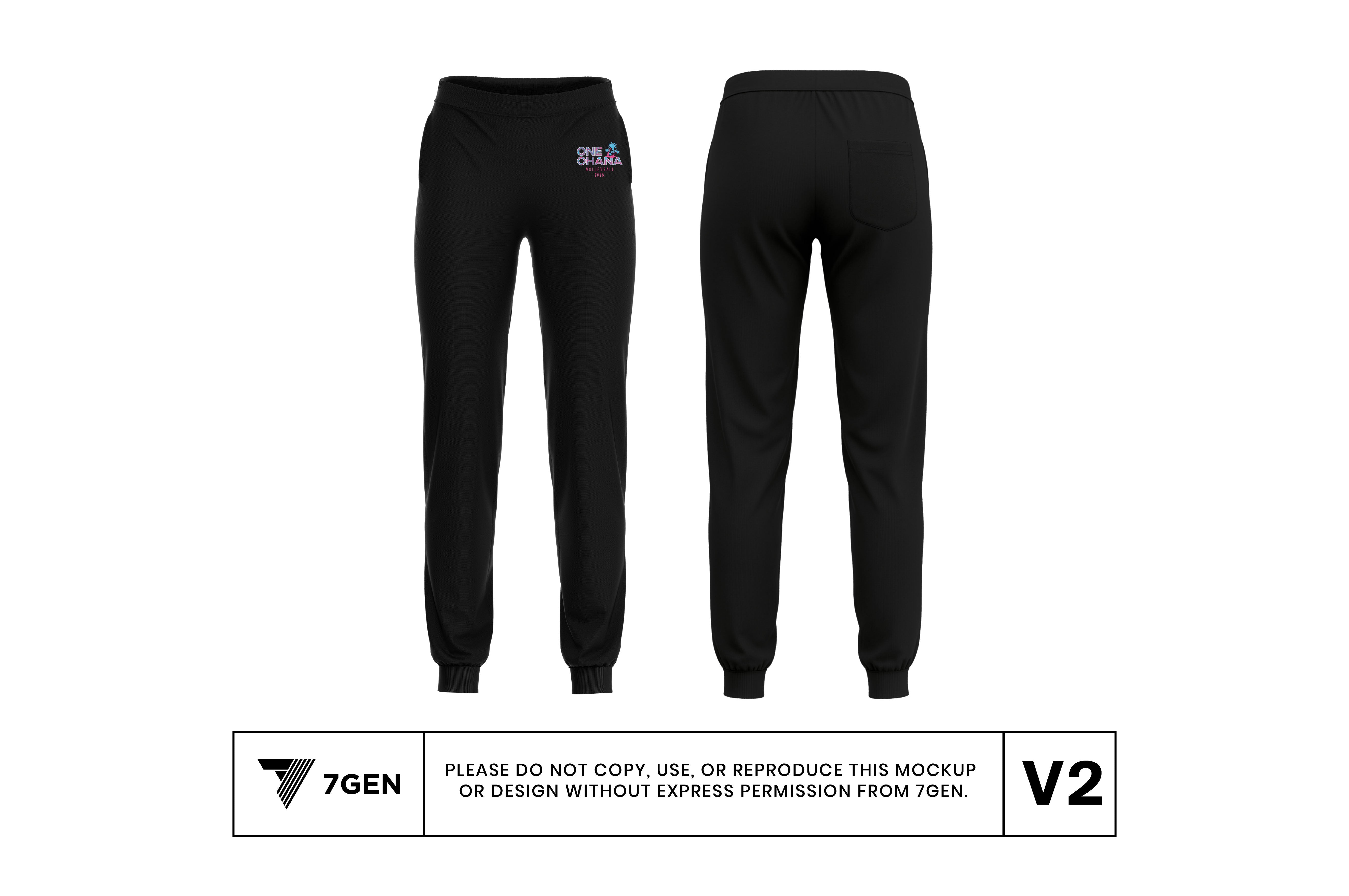 Luxury COTTON Sweatpants - Black (Straight Leg, No Cuff)