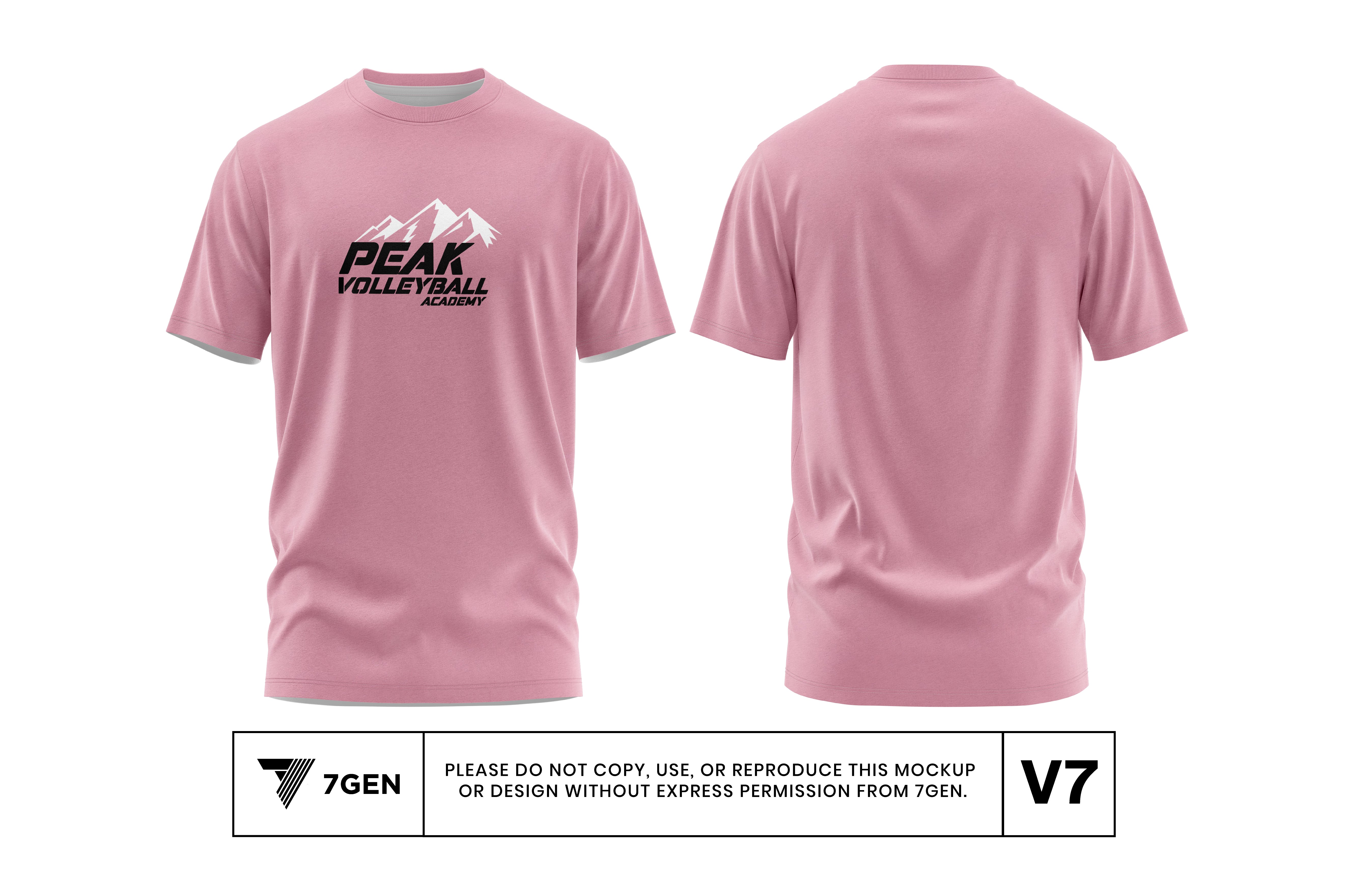 SS Pink (White/Black Logo) - Tri Blend Fabric