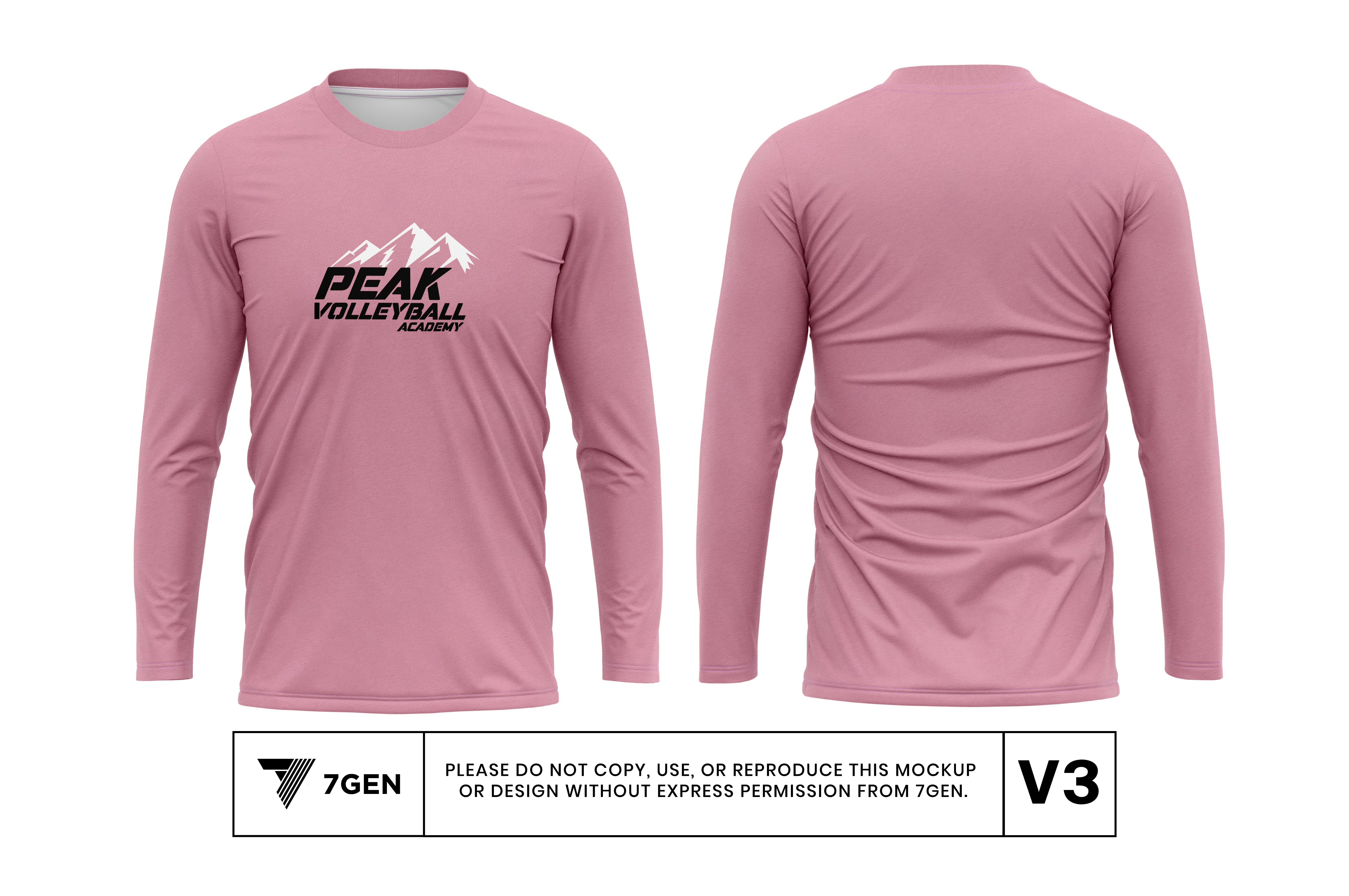 LS Pink (White/Black Logo) - Tri Blend Fabric