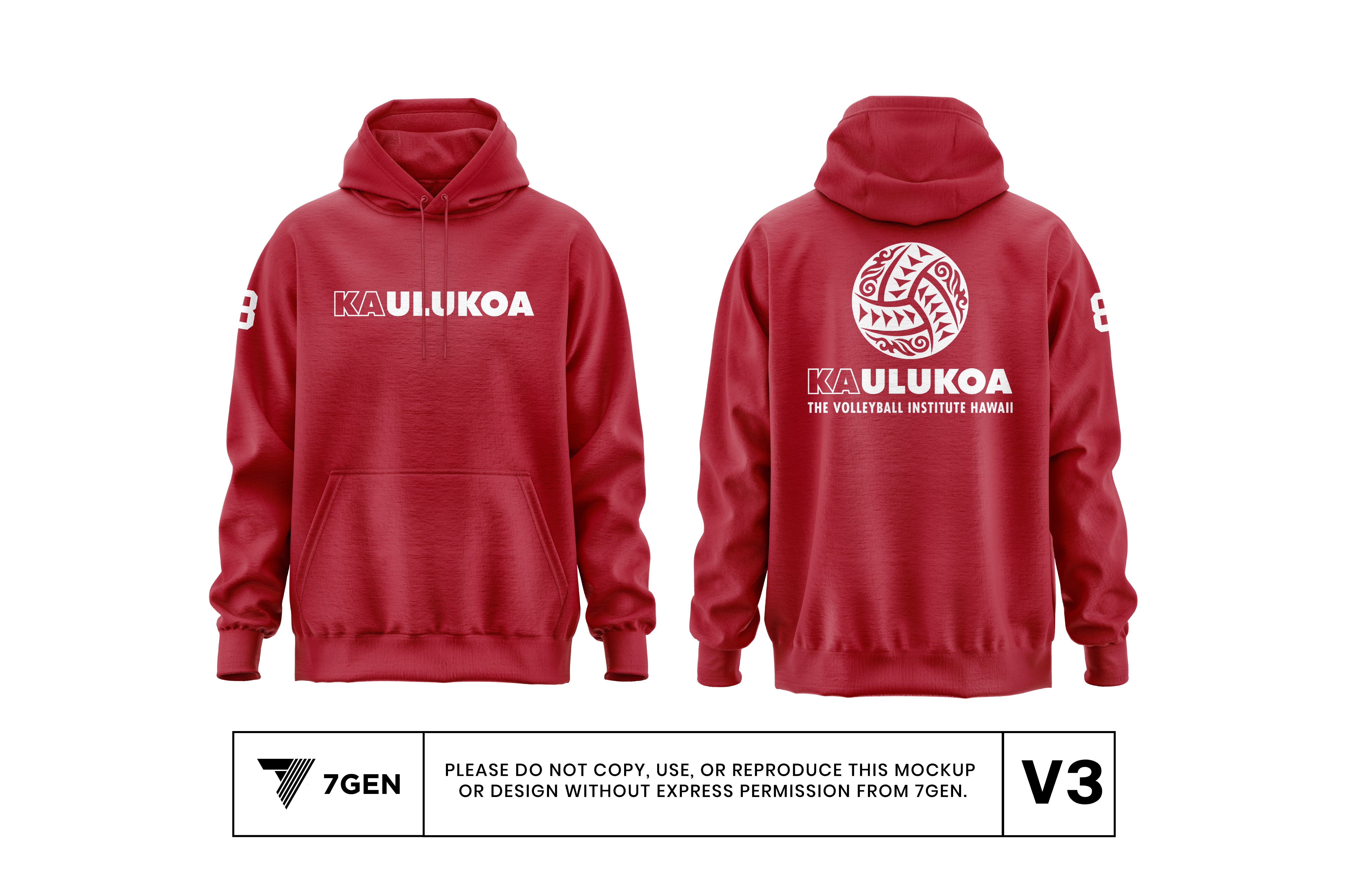 Koa Unisex Hoodie - Red