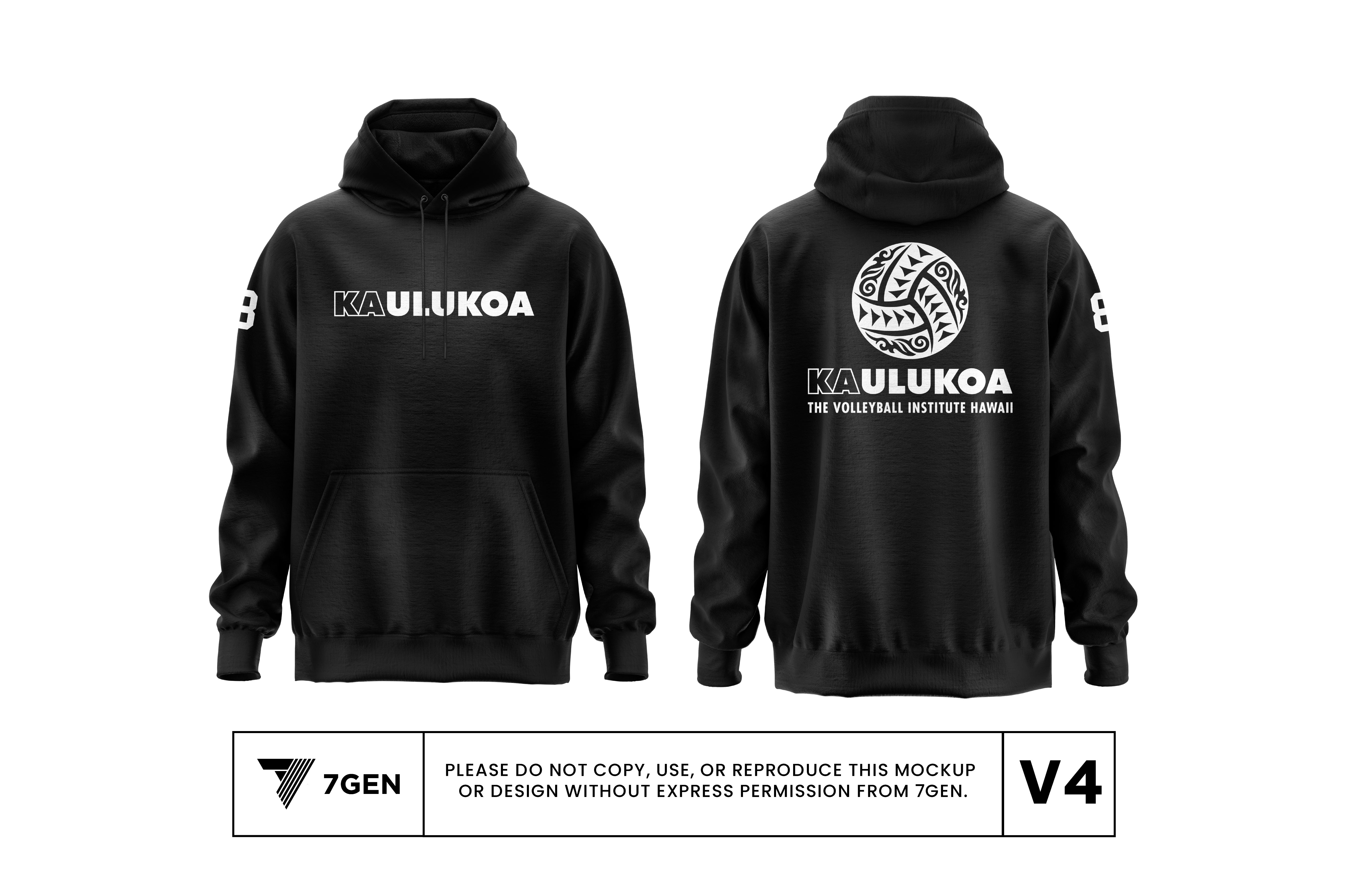 Koa Unisex Hoodie - Black