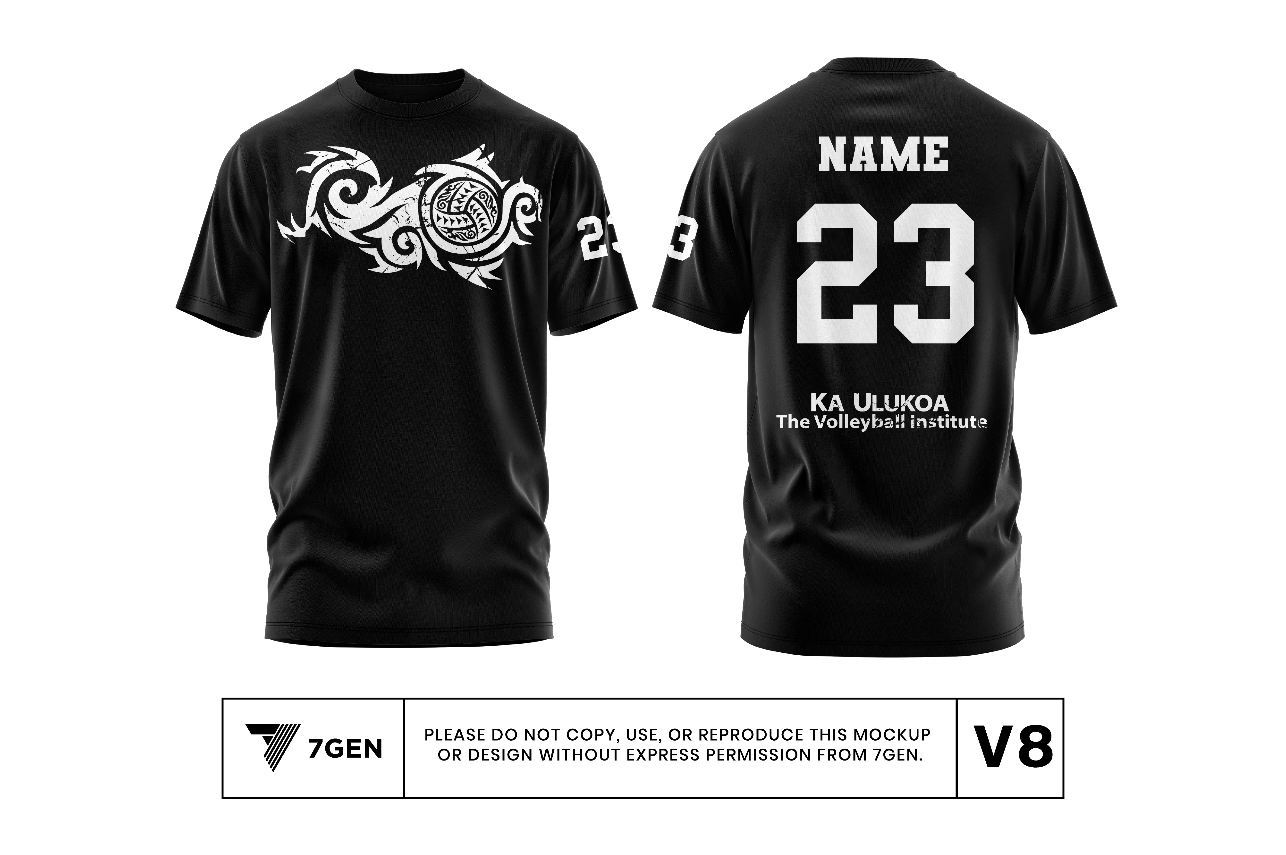 Koa Tribal Logo Shirt - Black