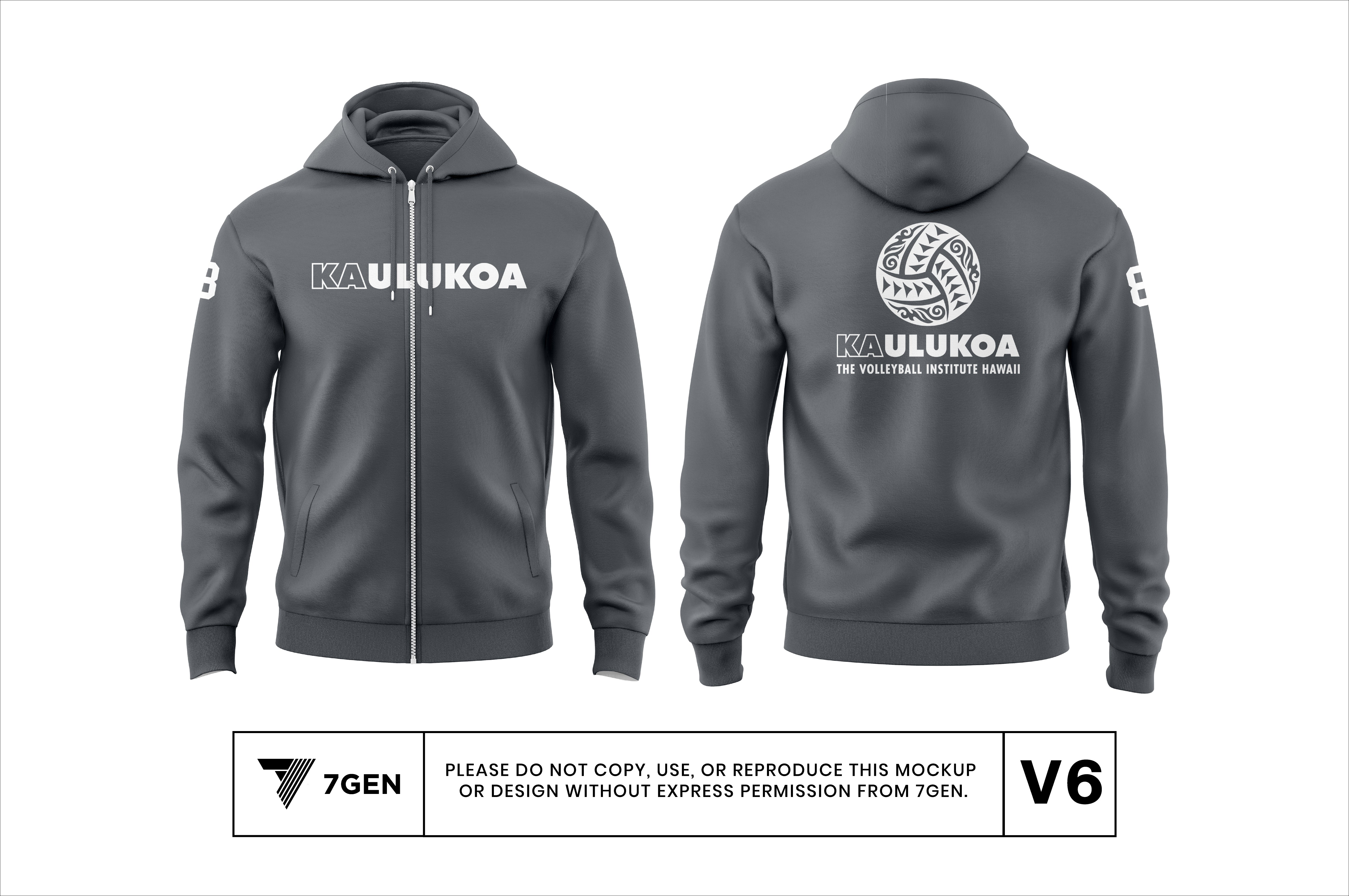 Koa Full Zip Hoodie - Grey