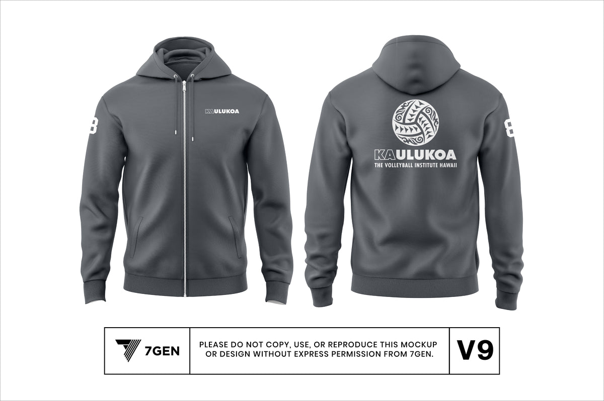 Koa Full Zip Hoodie - Grey
