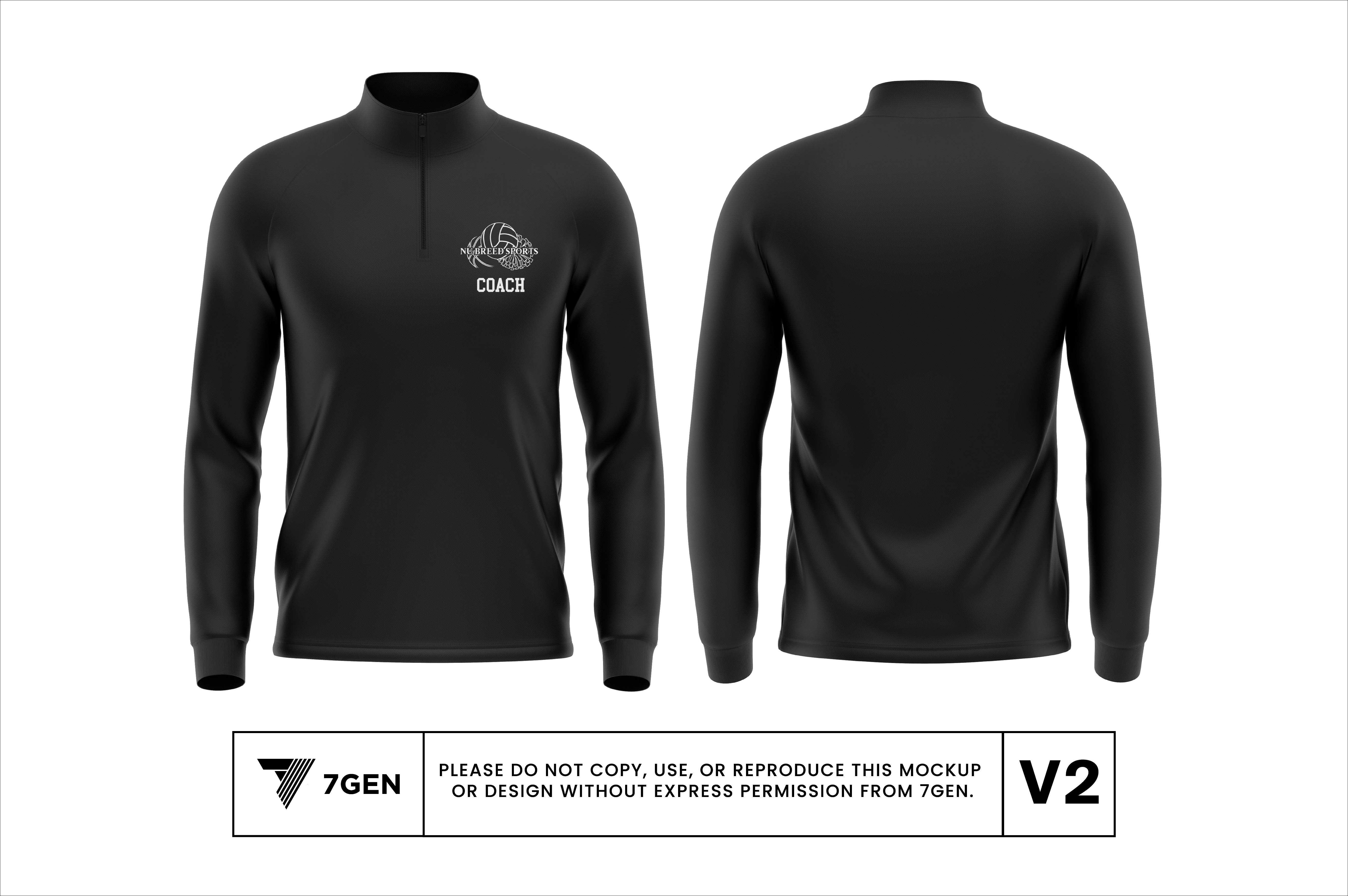 1/4 Zip - Black