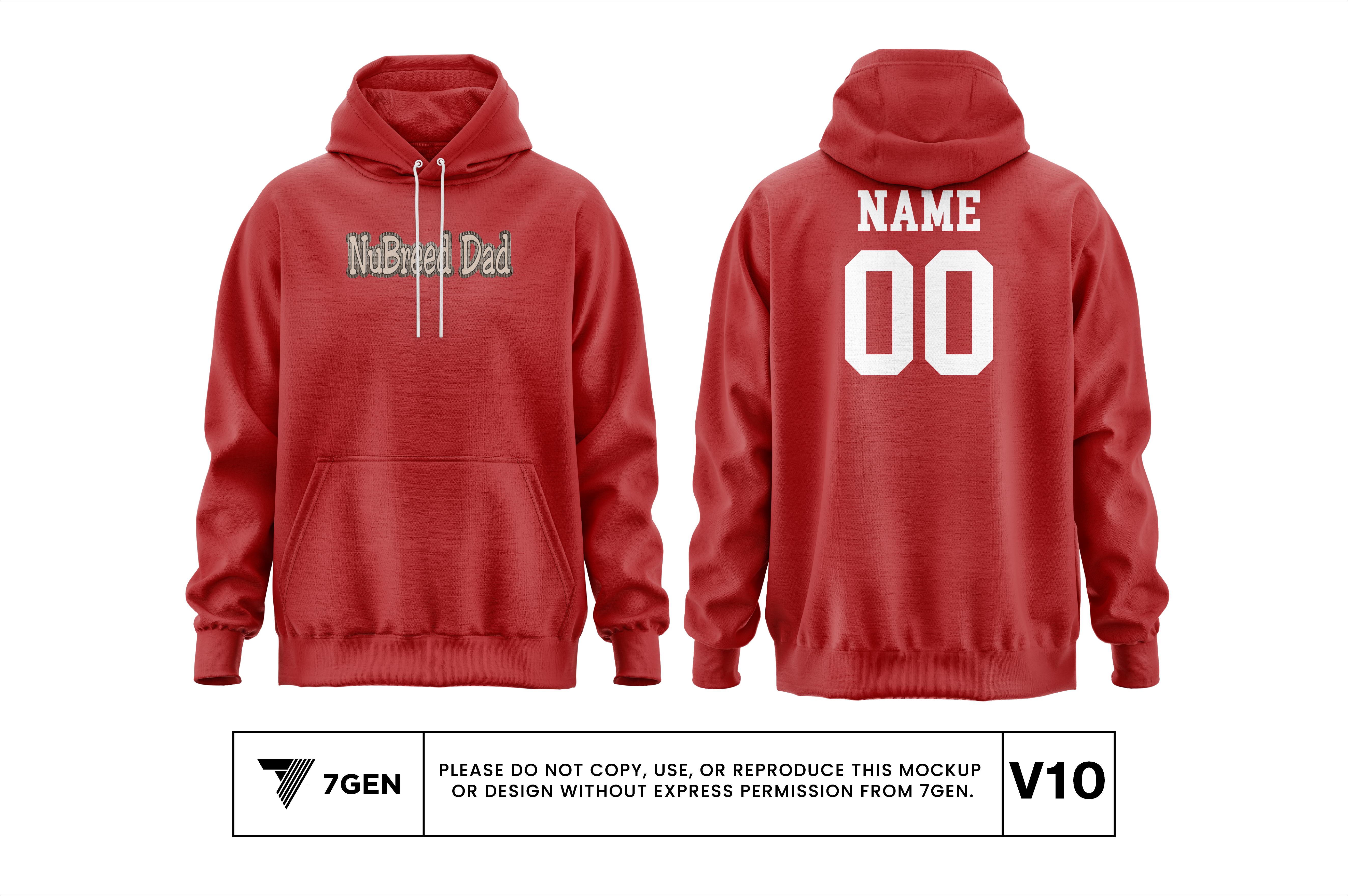 Dad V1 Hoodie - Red