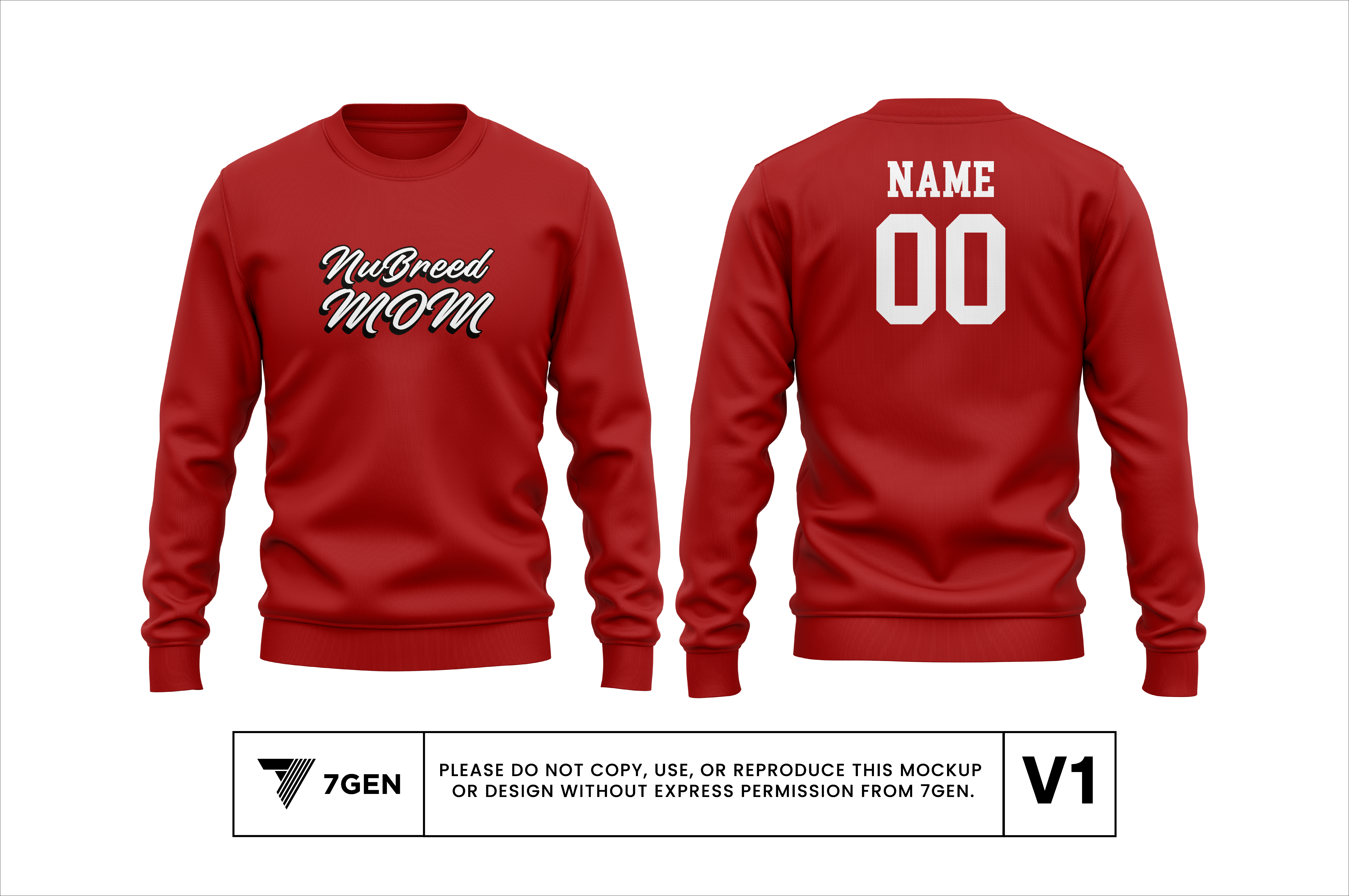 Mom v1 Crewneck - Red