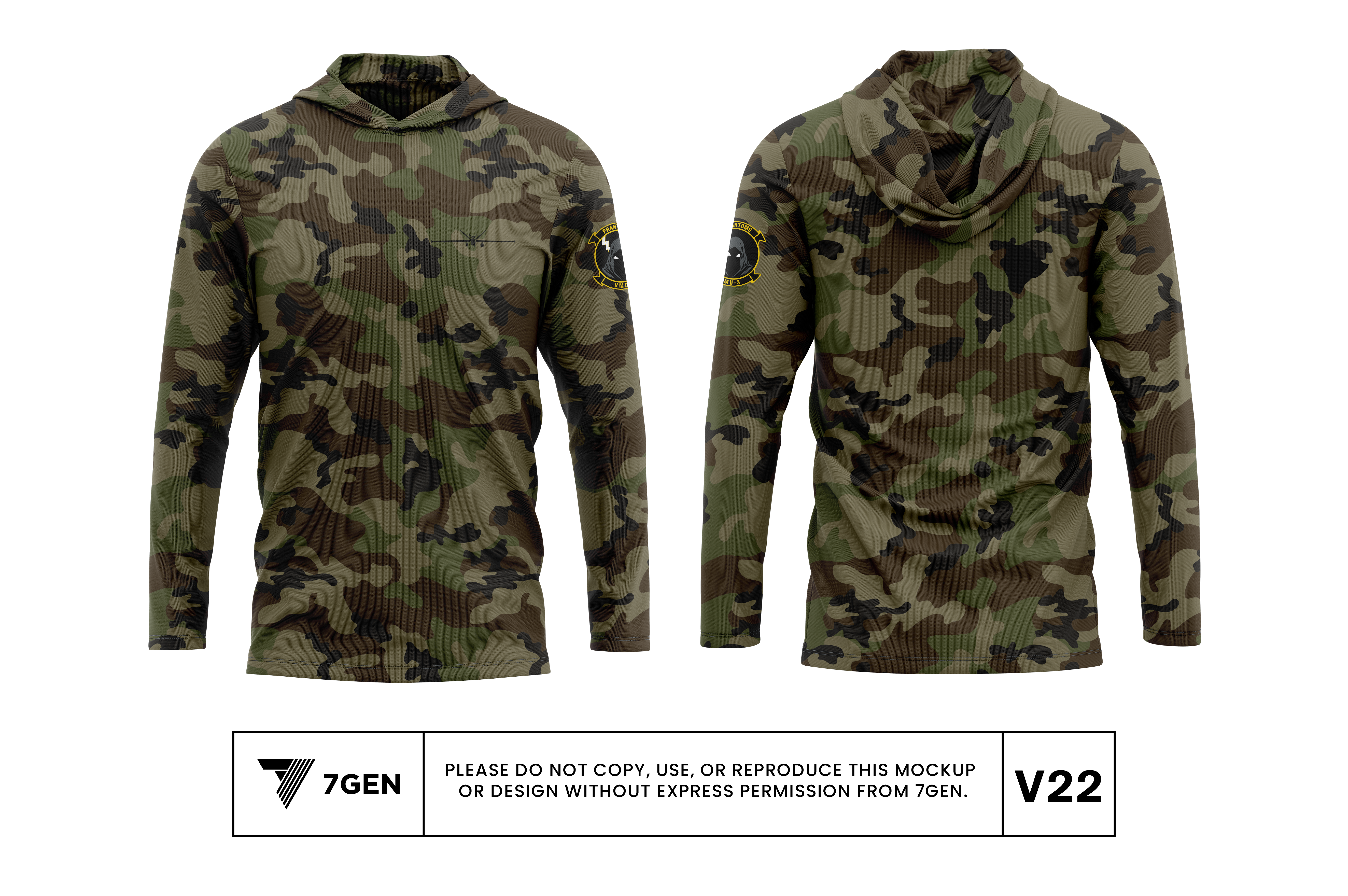 Camo Hooded LS