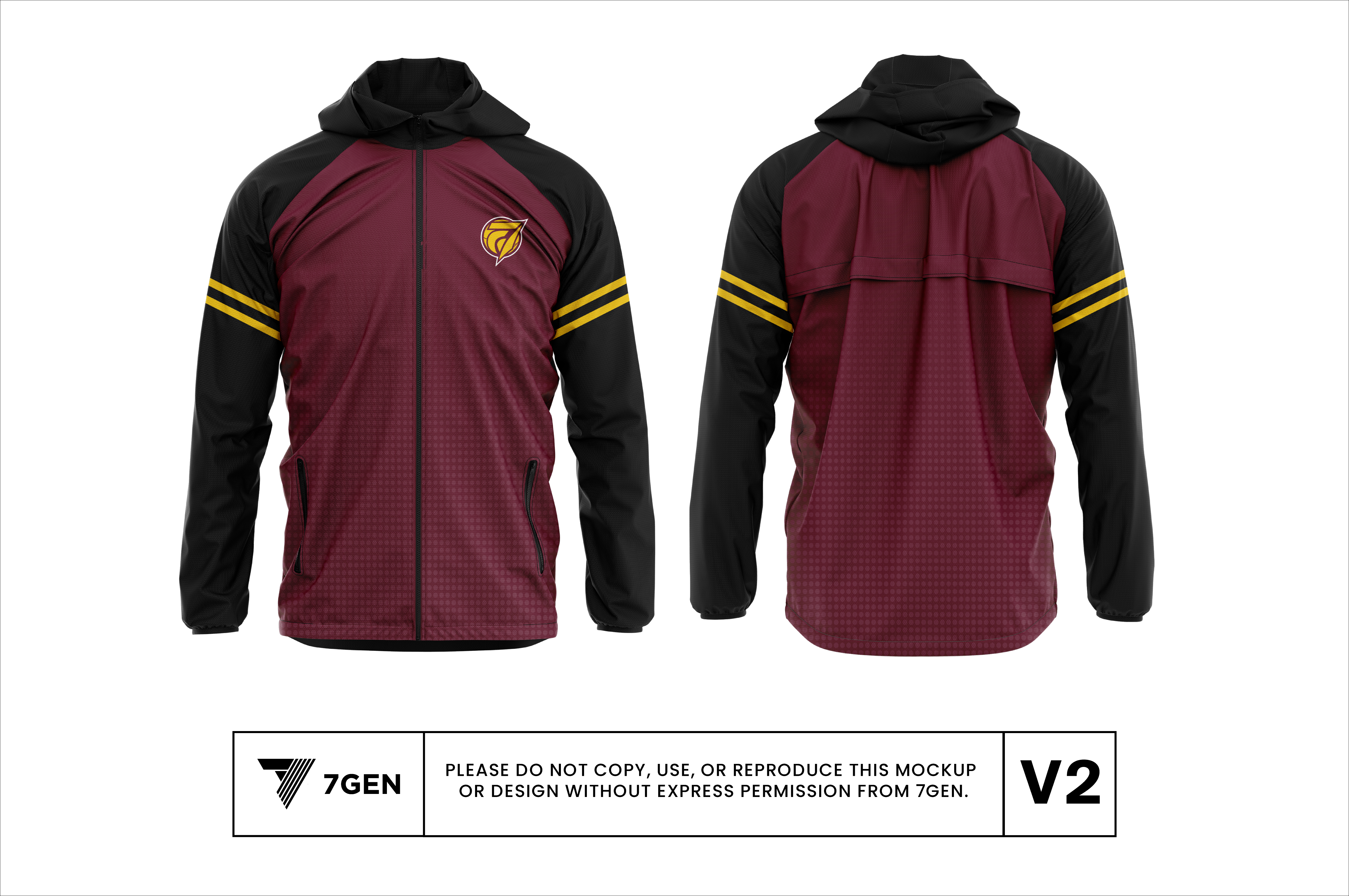 Tech Jacket (Maroon & Black)
