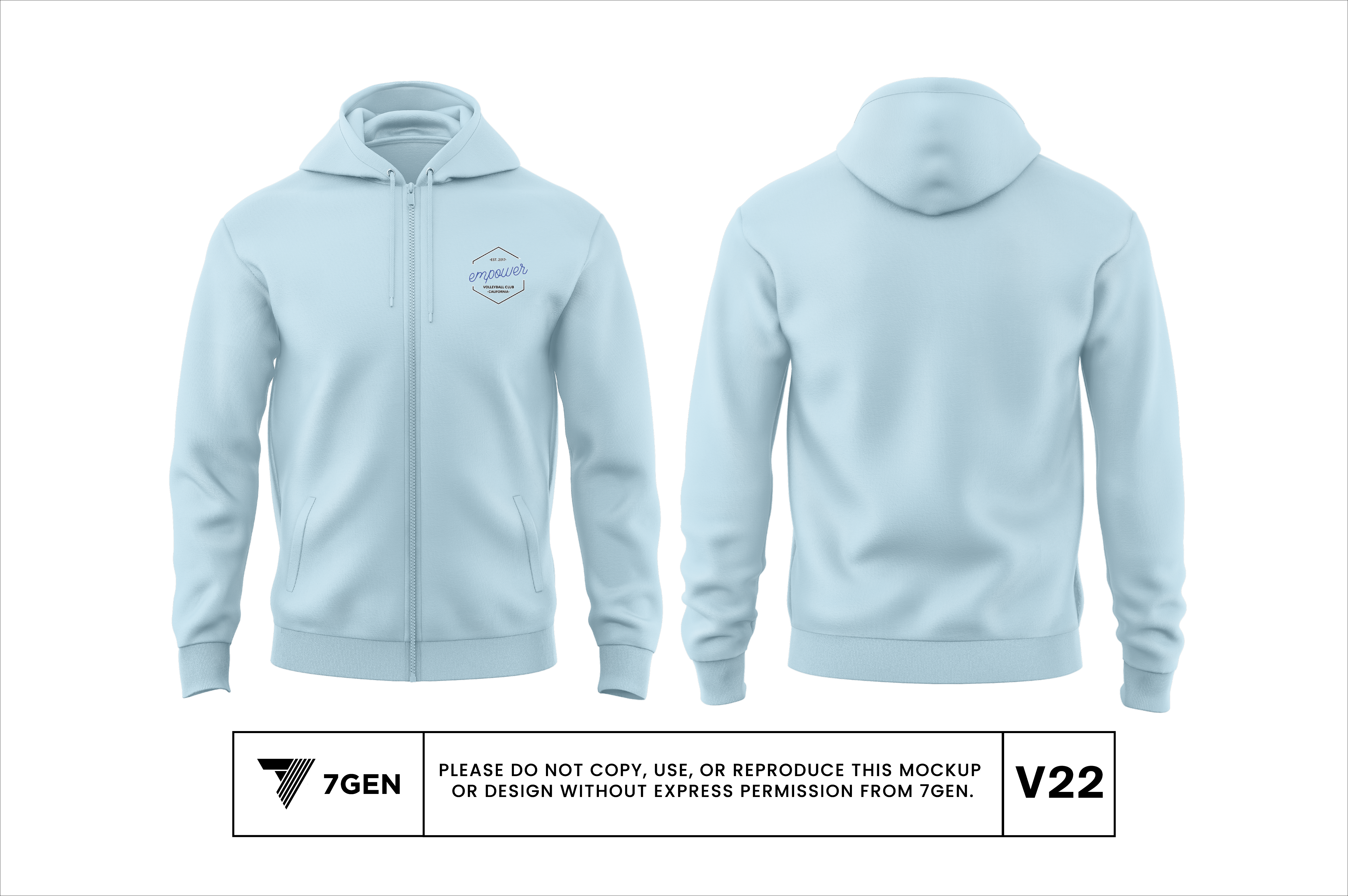 Zip Up Hoodie - V22