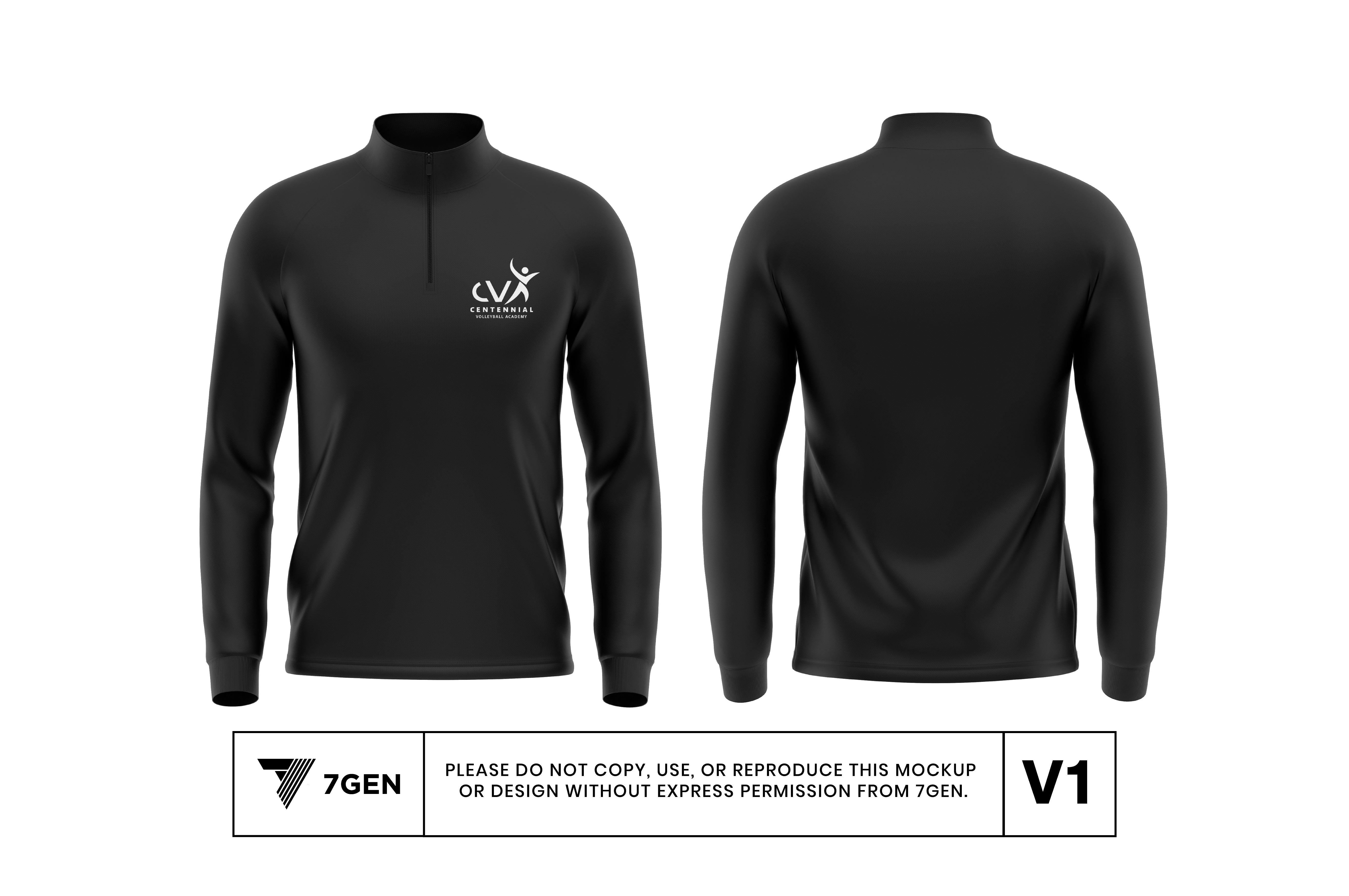 1/4 Zip - Black