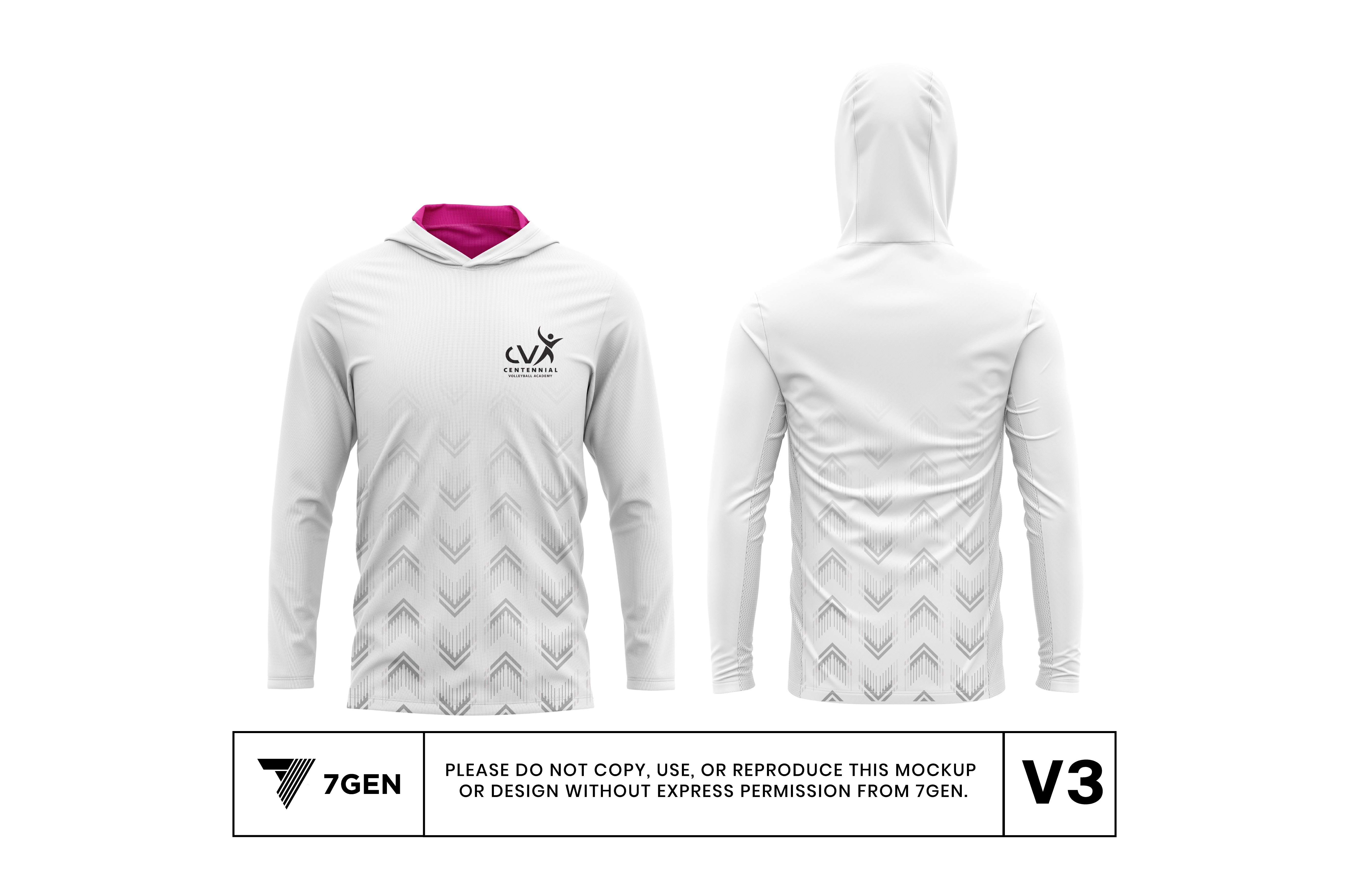Hooded LS Warmup - White