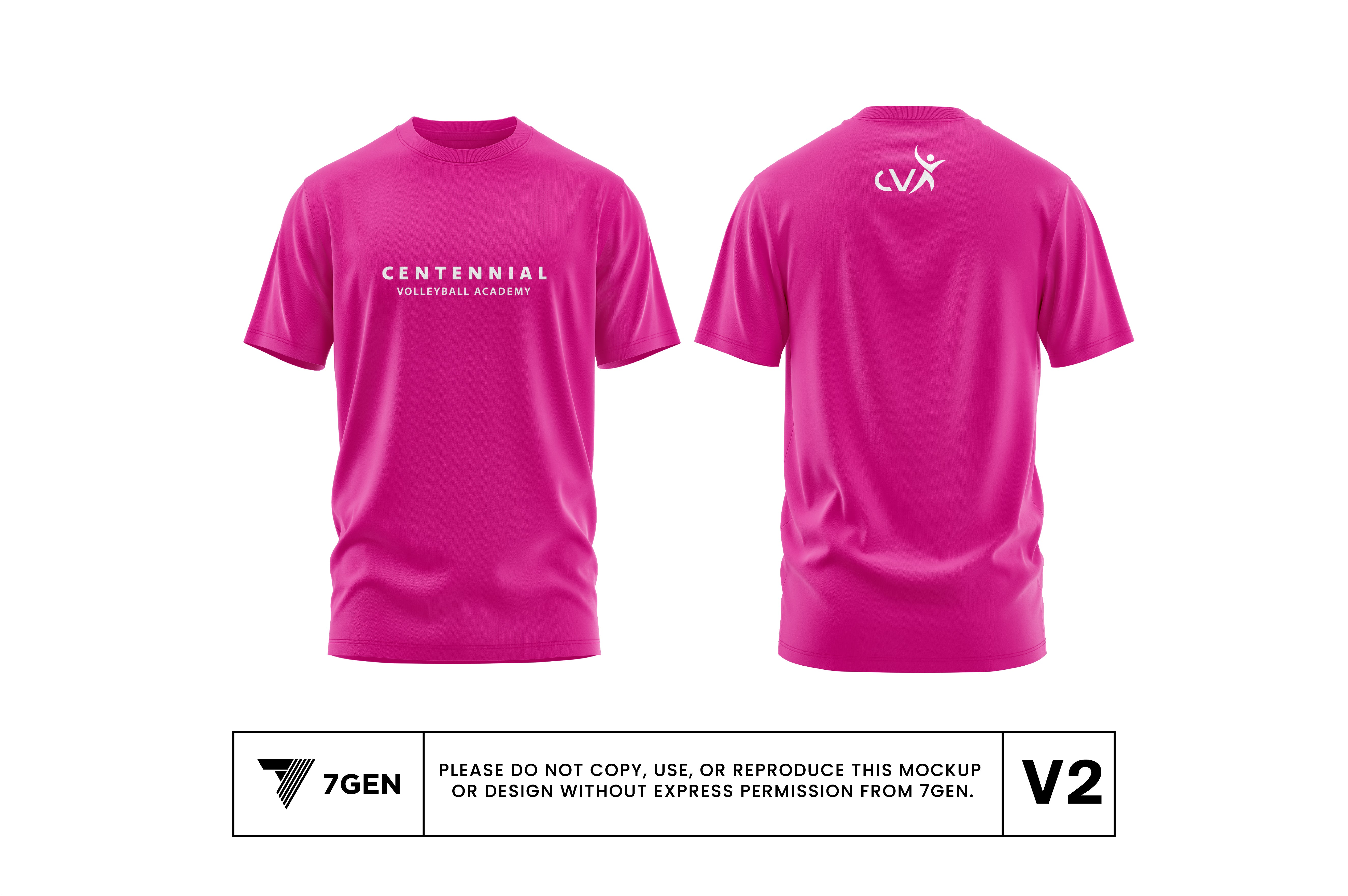 SS Tri Blend Simple Logo Shirt - Pink