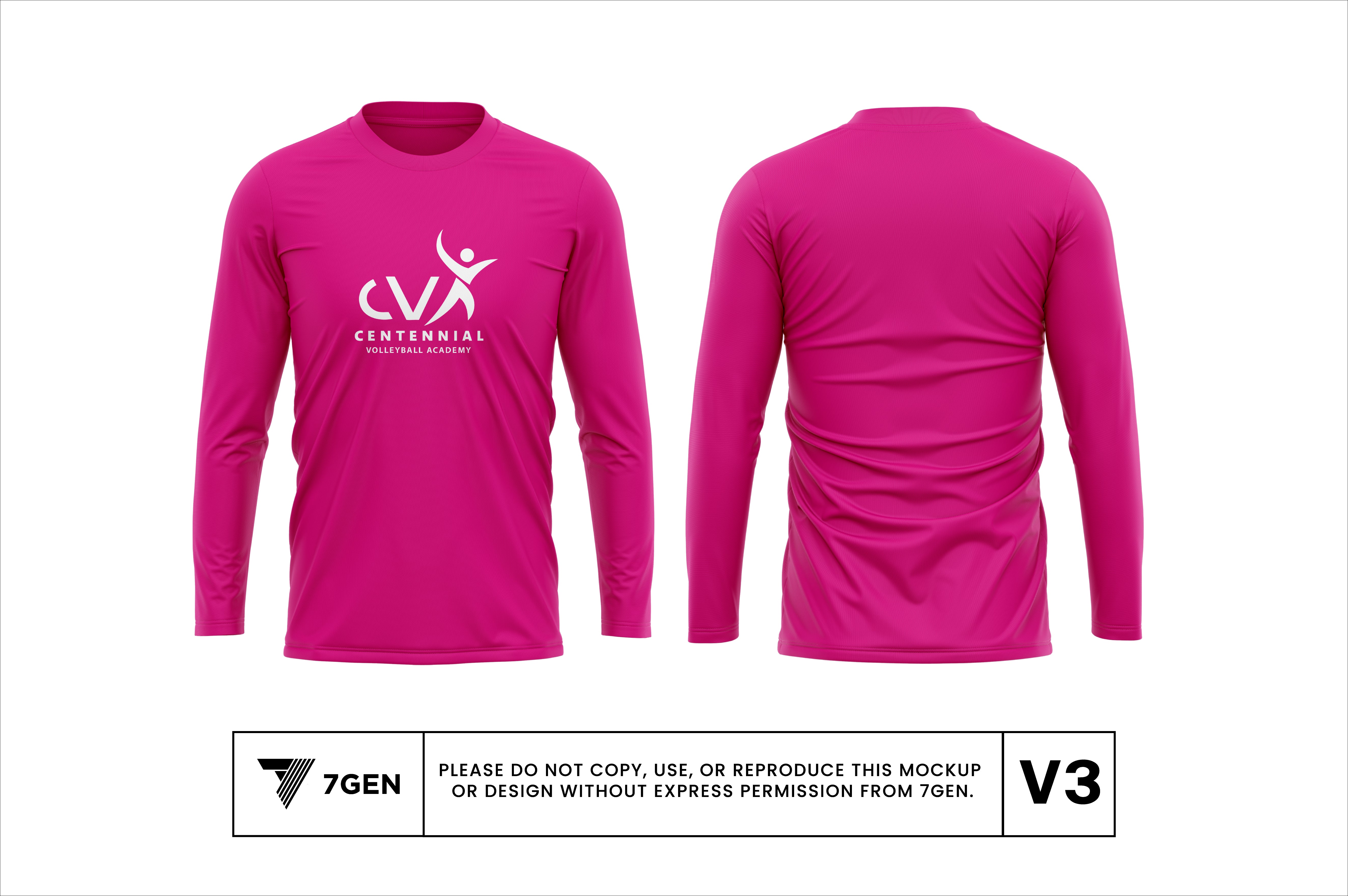 LS Tri Blend Logo Shirt - Pink