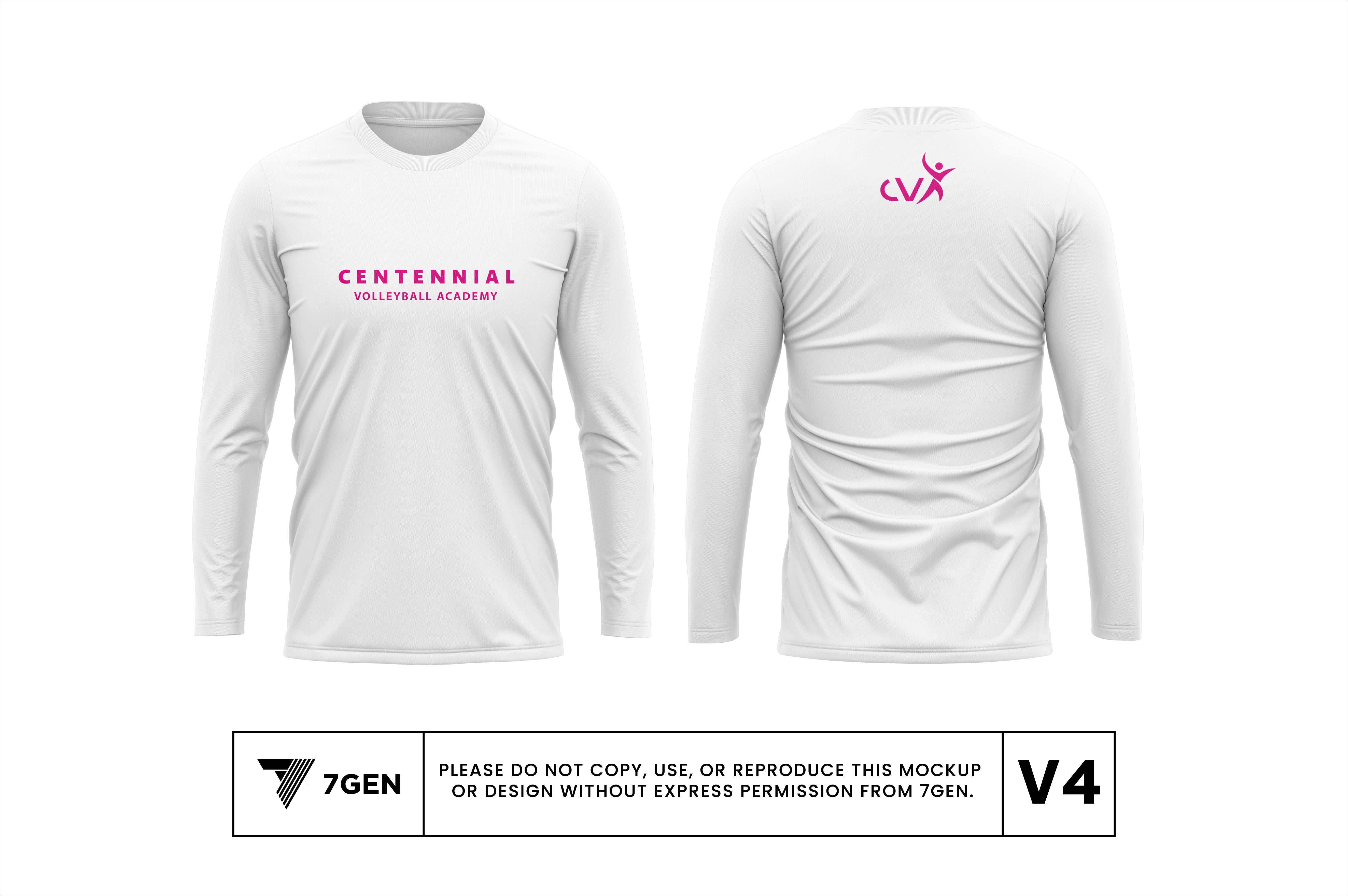 LS Tri Blend Simple Logo Shirt - White