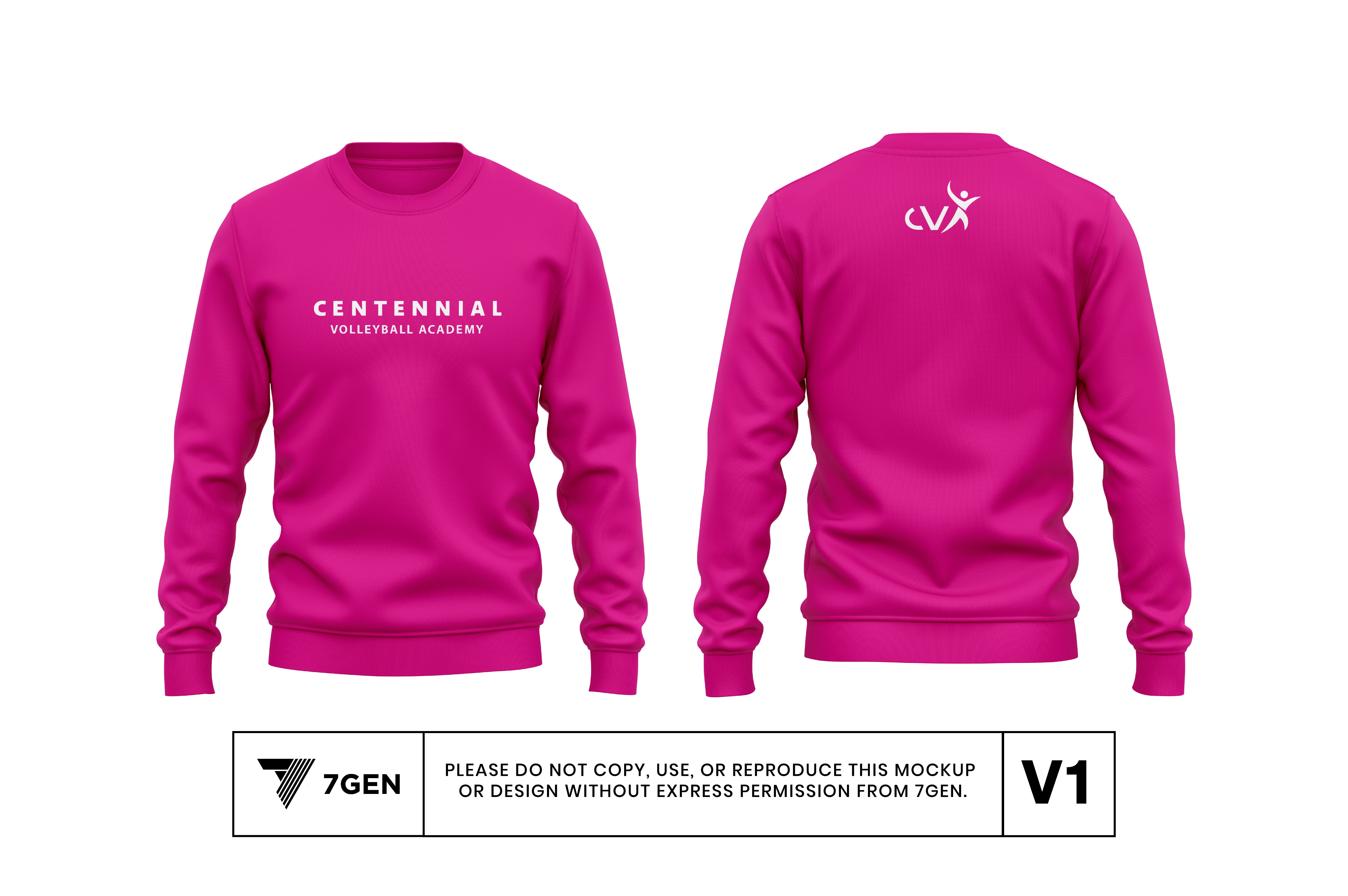 Unisex Crewneck Logo Simple - Pink