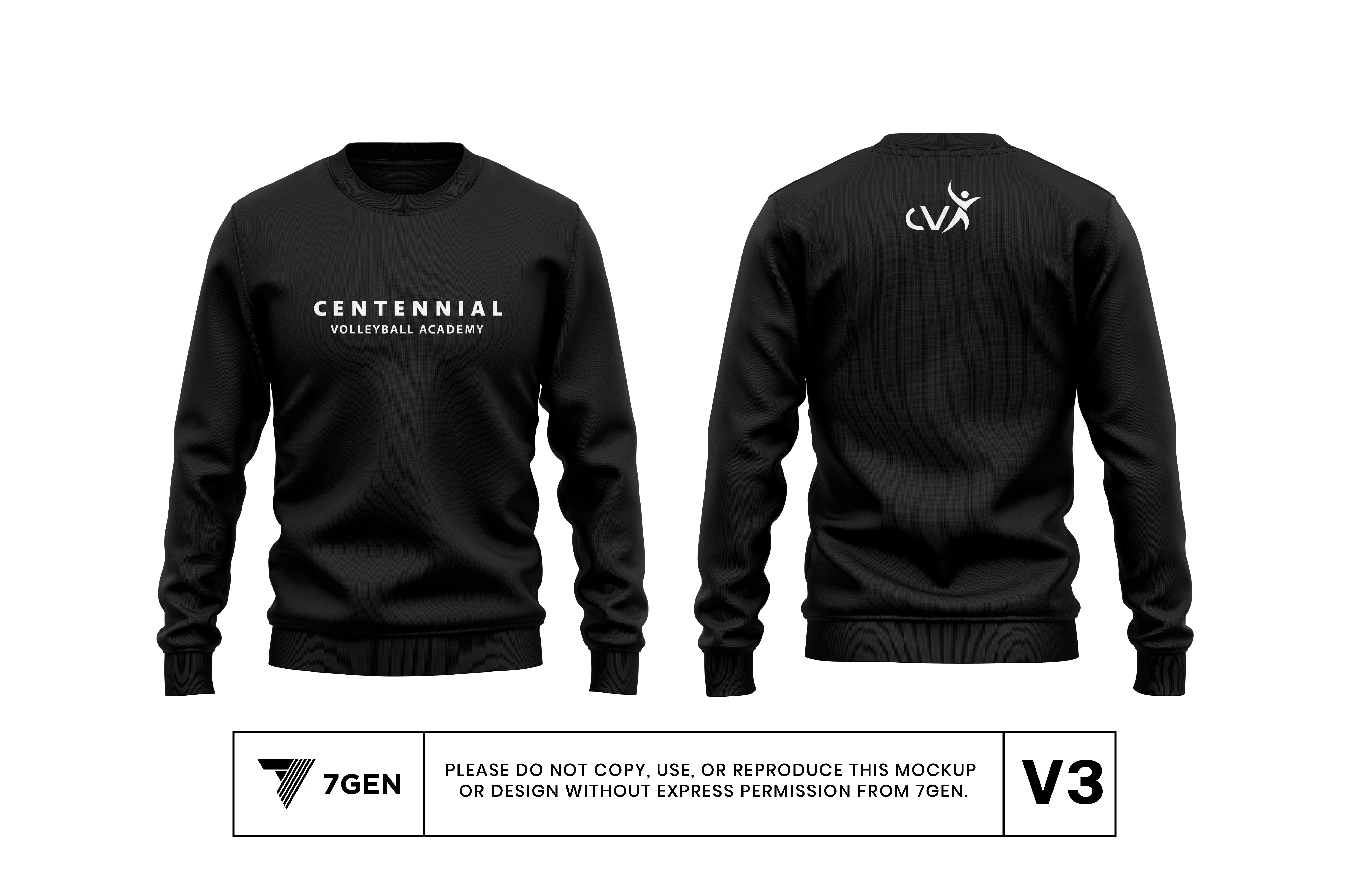 Unisex Crewneck Logo Simple - Black