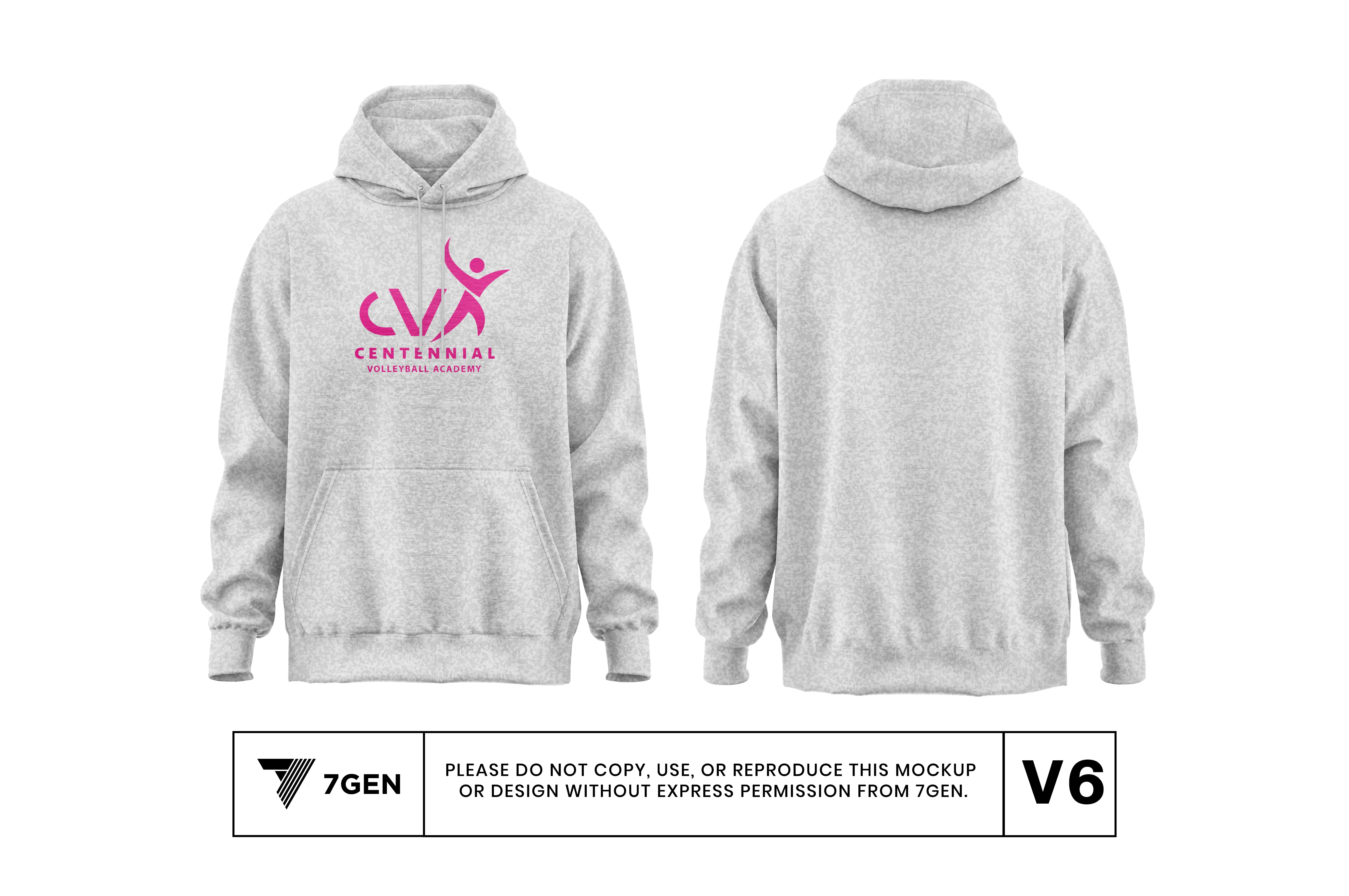 Unisex Pullover Hoodie - Cotton/Logo - Heather Grey