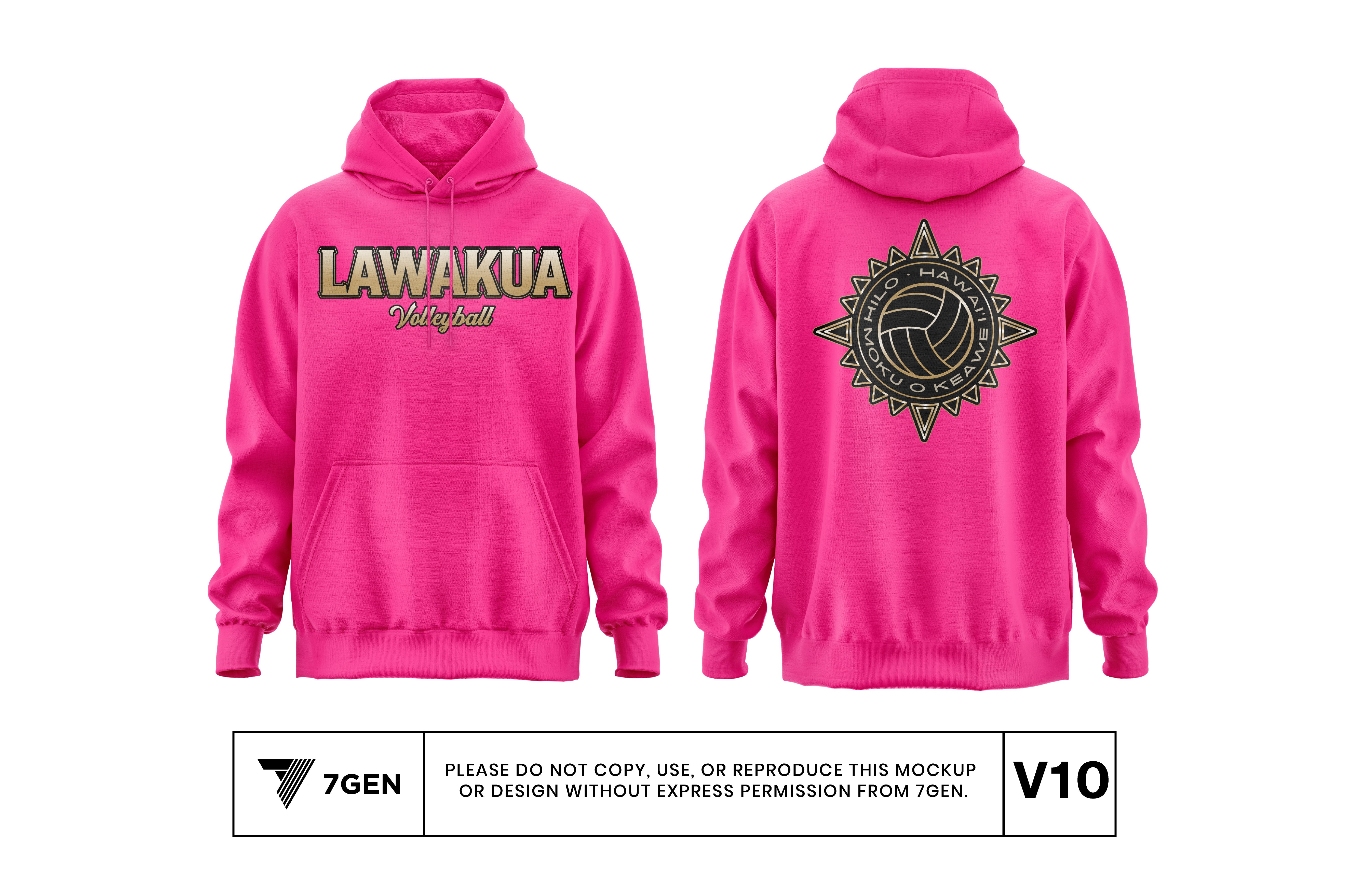 Pink/Gold - Hoodie