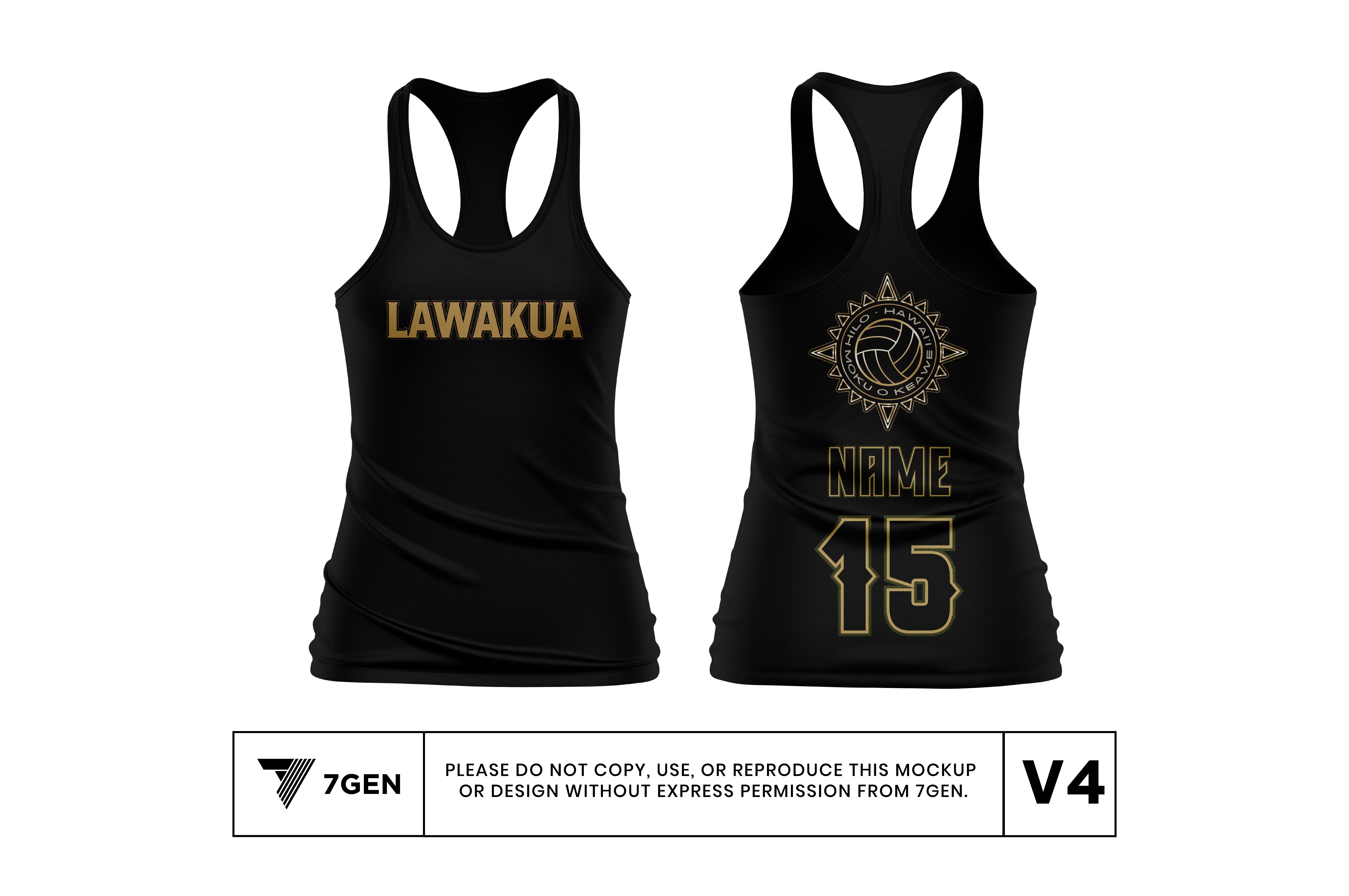 Black/Solid Gold - Racerback