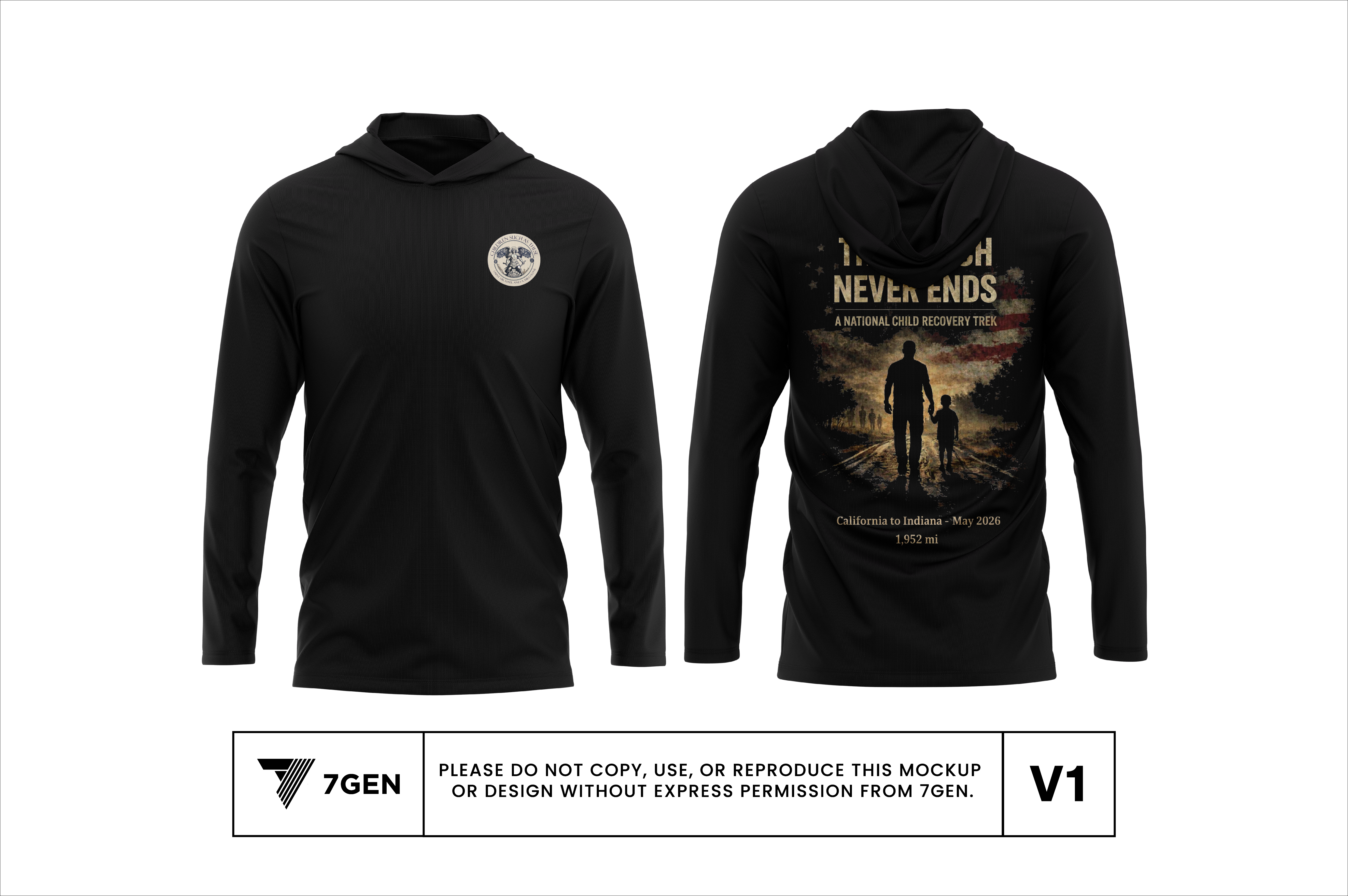 Unisex Hooded LS Shirt - V1