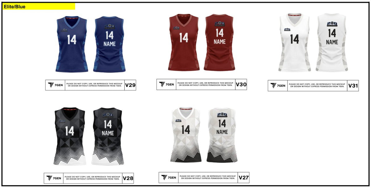 5 Jersey Package: Elite/Blue