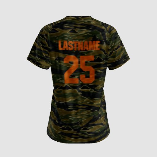 Women's V Neck Short Sleeve Shirt - Camo