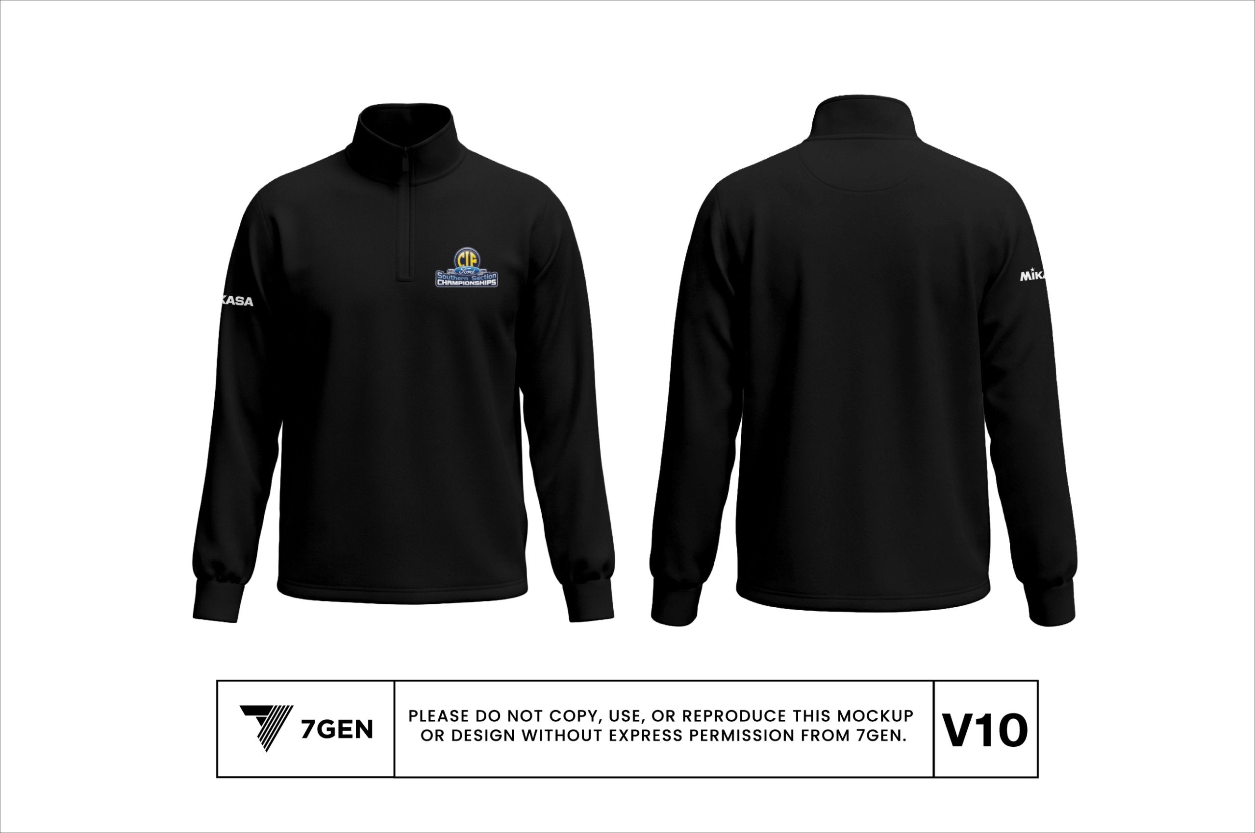 1/4 Zip - Black
