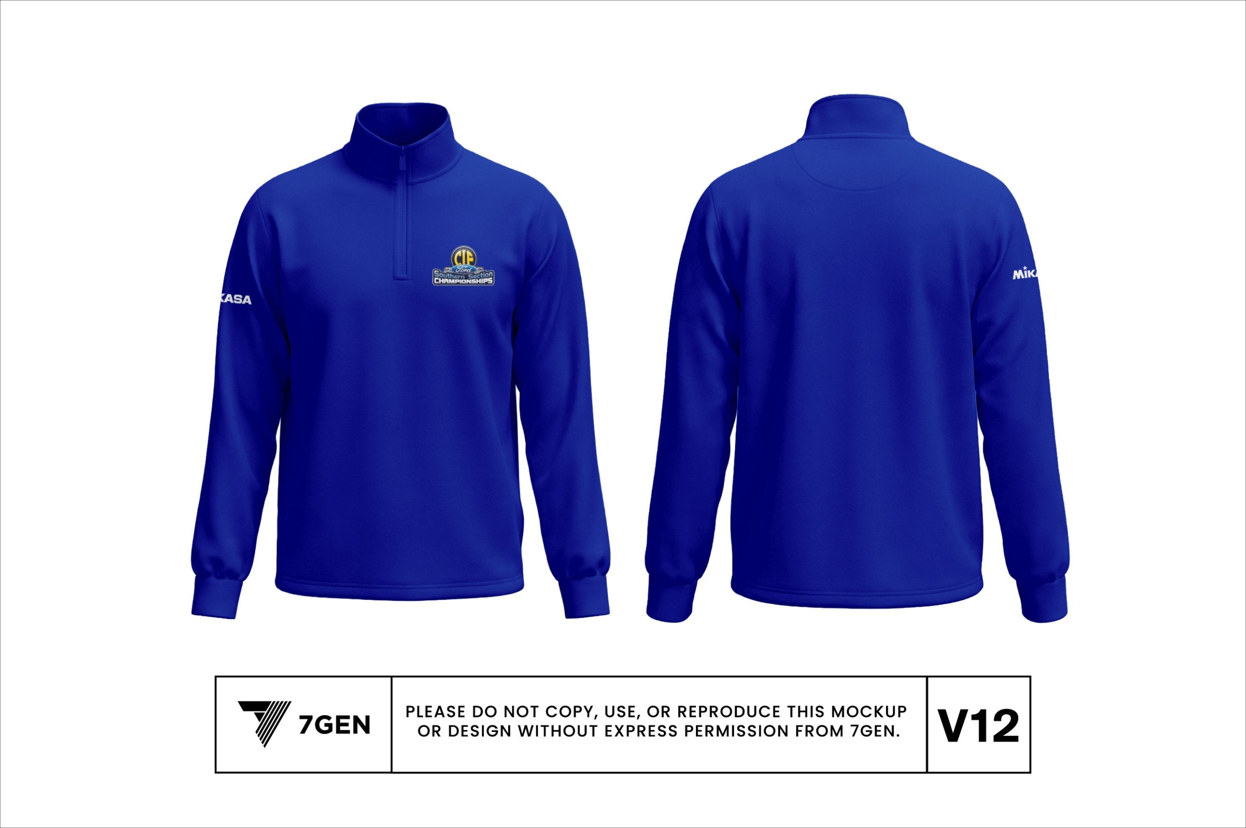 1/4 Zip - Blue