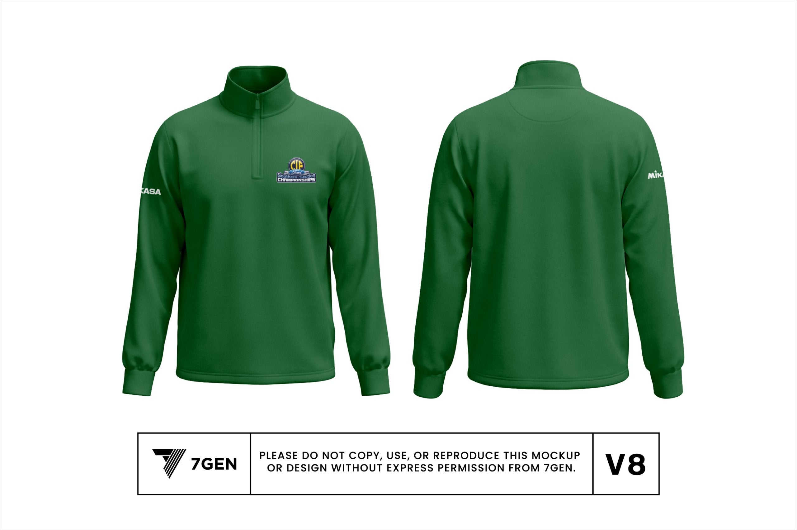 1/4 Zip - Green