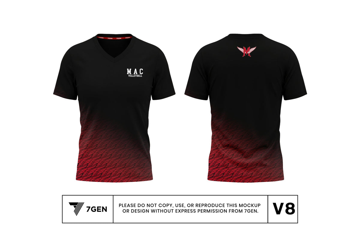 Black Short Sleeve V-Neck