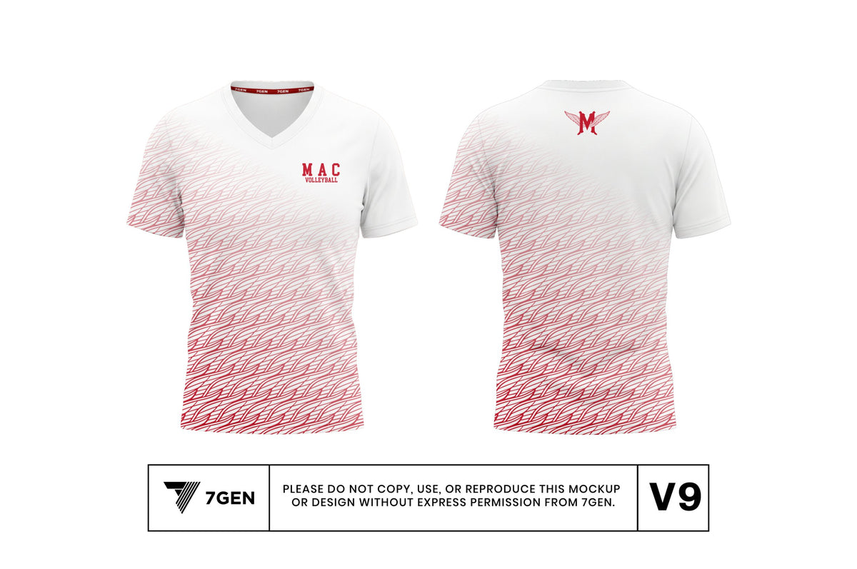 White Short Sleeve V-Neck