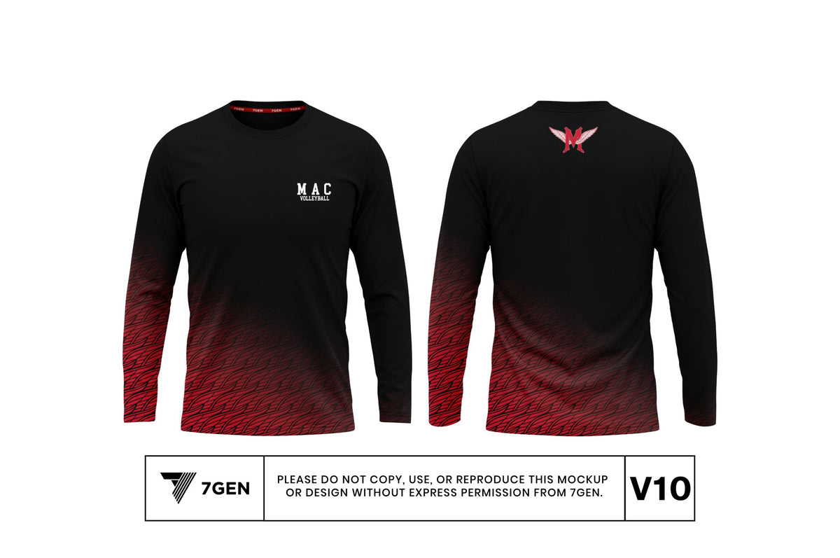 Black Long Sleeve Rounded Neck