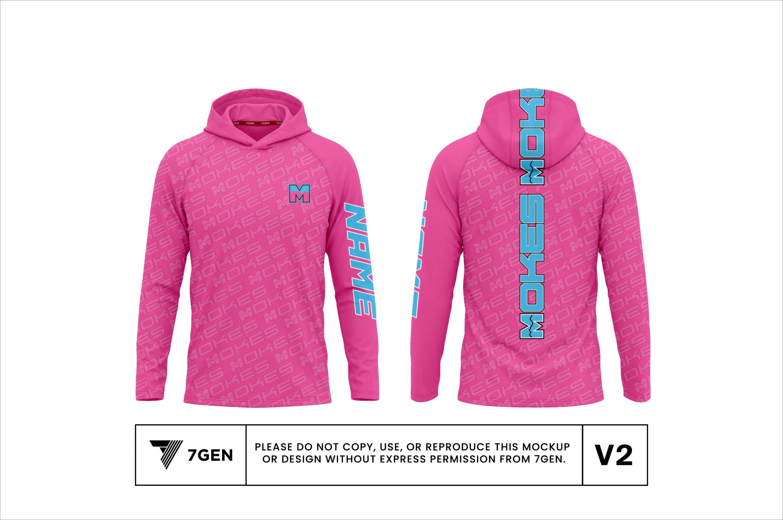 Unisex Hooded LS - Pink