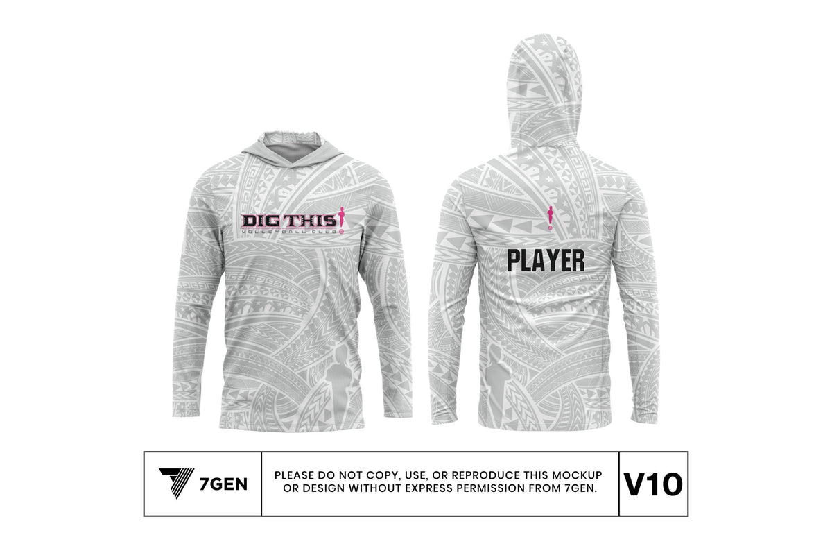 Tribal Hooded LS - White