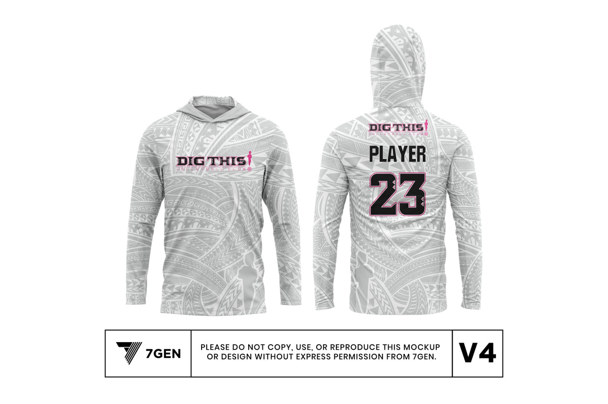 Tribal Hooded LS - White