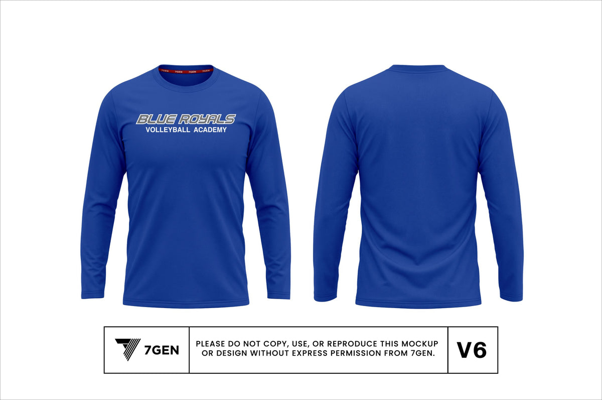 Long Sleeve Shirt (Cotton - Royal Blue)