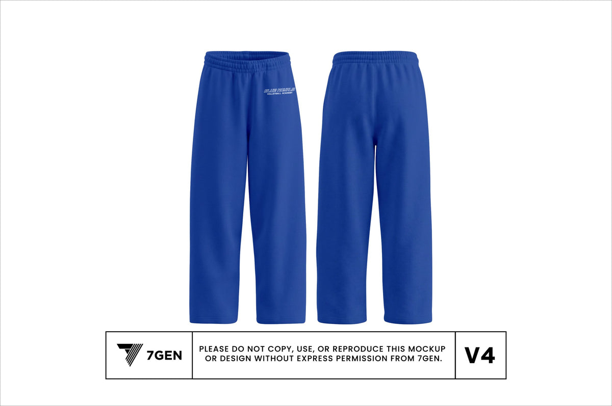 Women's Cotton Straight Leg Sweatpants - Royal Blue
