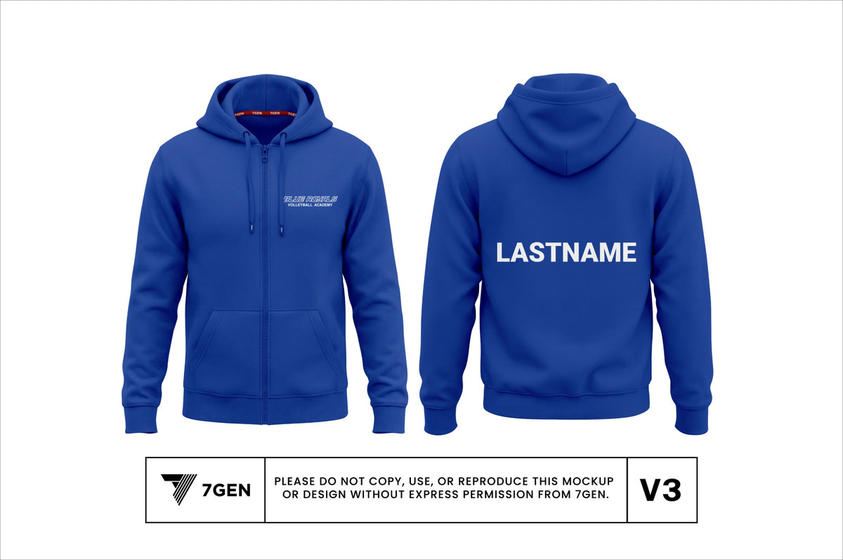 Full Zip Hoodie (Cotton - Royal Blue)